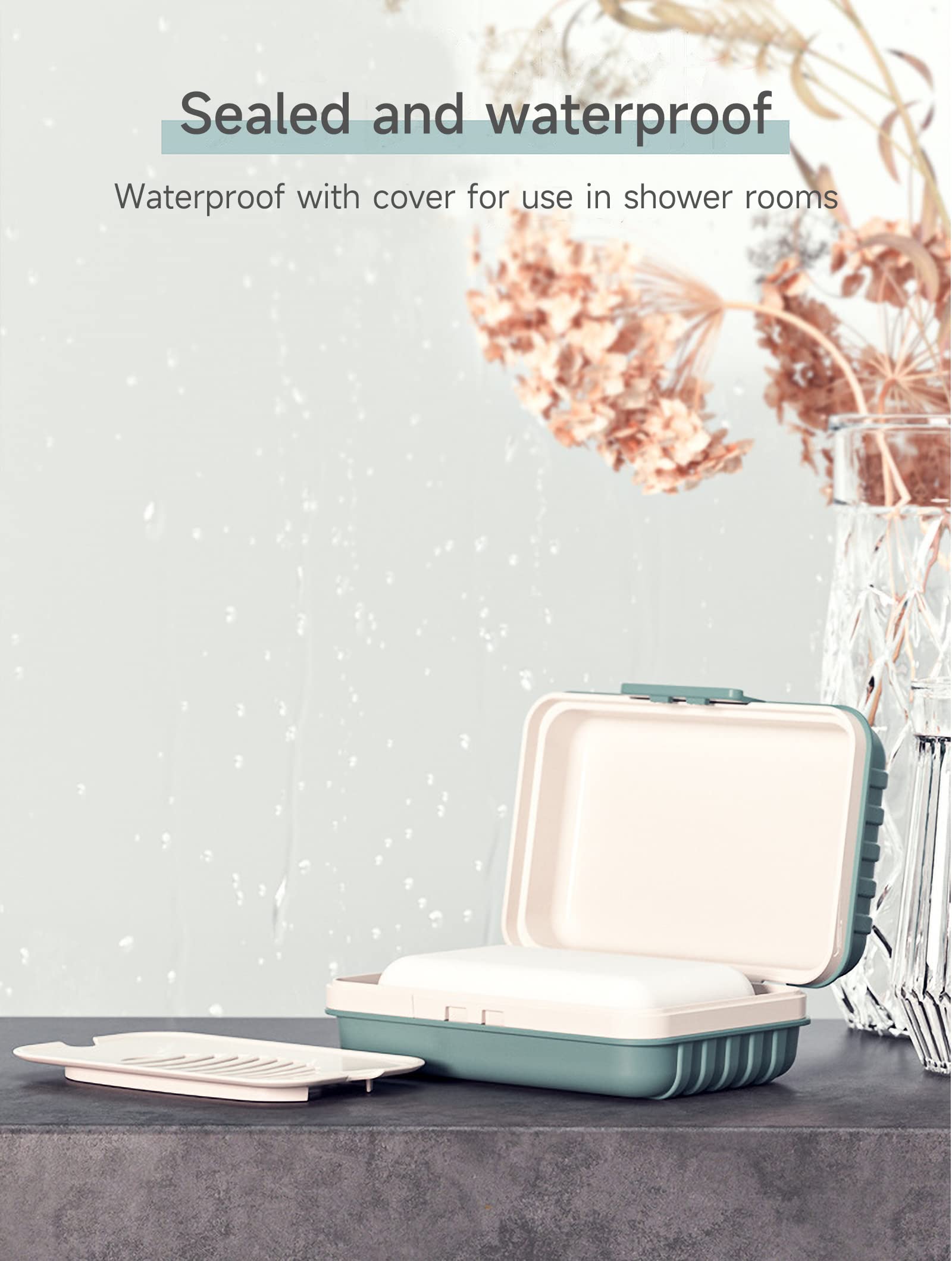 Doter Travel Soap Container  Soap Bar Holder with Lid  Portable Travel Soap Case  Leakproof Soap Dish Travel  Suitable for Travel  Camping  Outdoor  Gym  Bathroom Soap Box