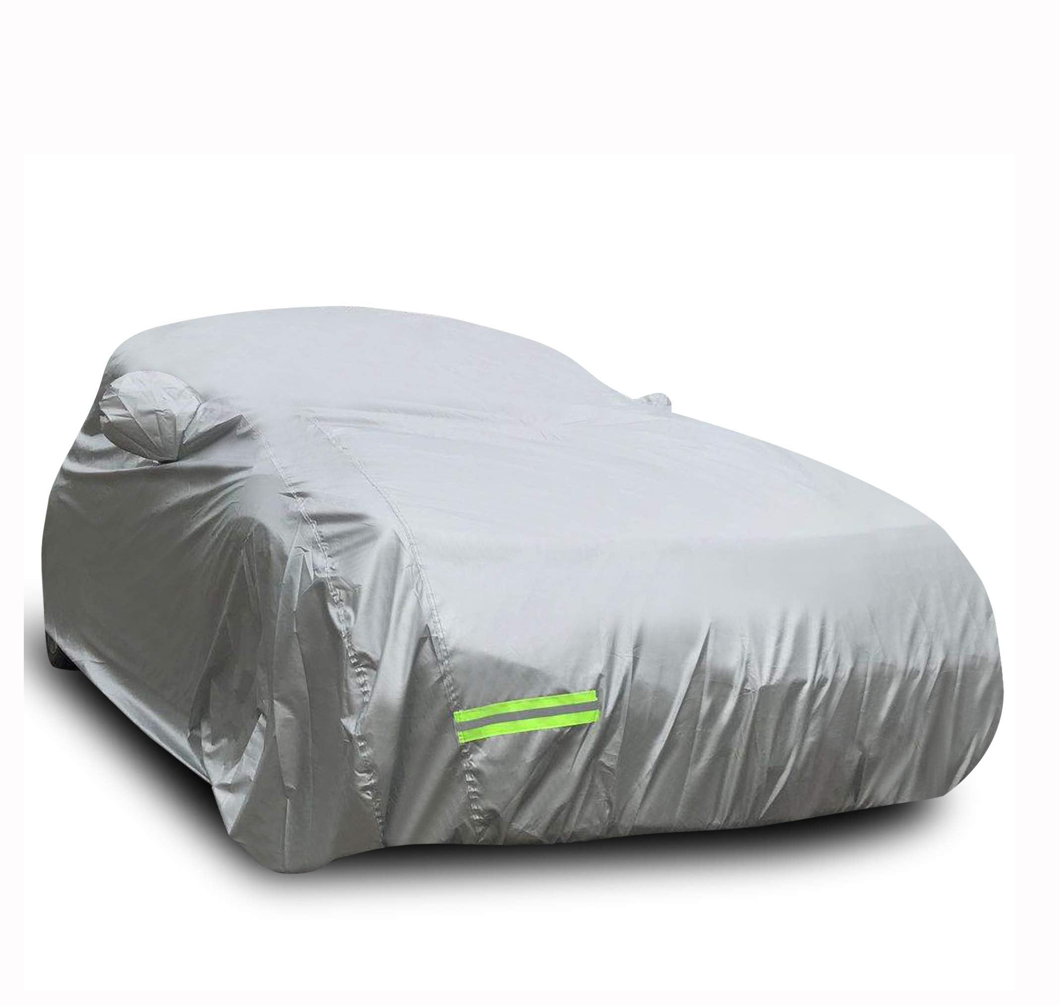 Mockins 190 X 75 X 60 190T Silver Polyester Car Cover - The All Weather Car Cover Is Lightweight, Breathable  Waterproof And Wil