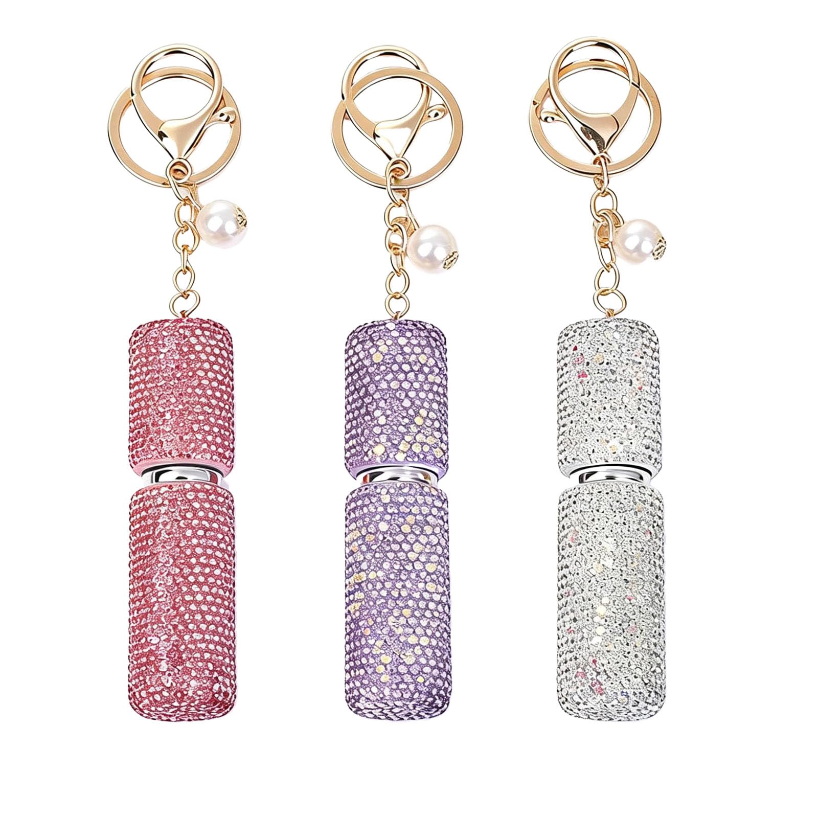 Frinnovan, 3 Pack Rhinestone Perfume Spray Bottle Crystal Travel Refillable Perfume Atomizer Bottle Portable Mini Perfume Spray 