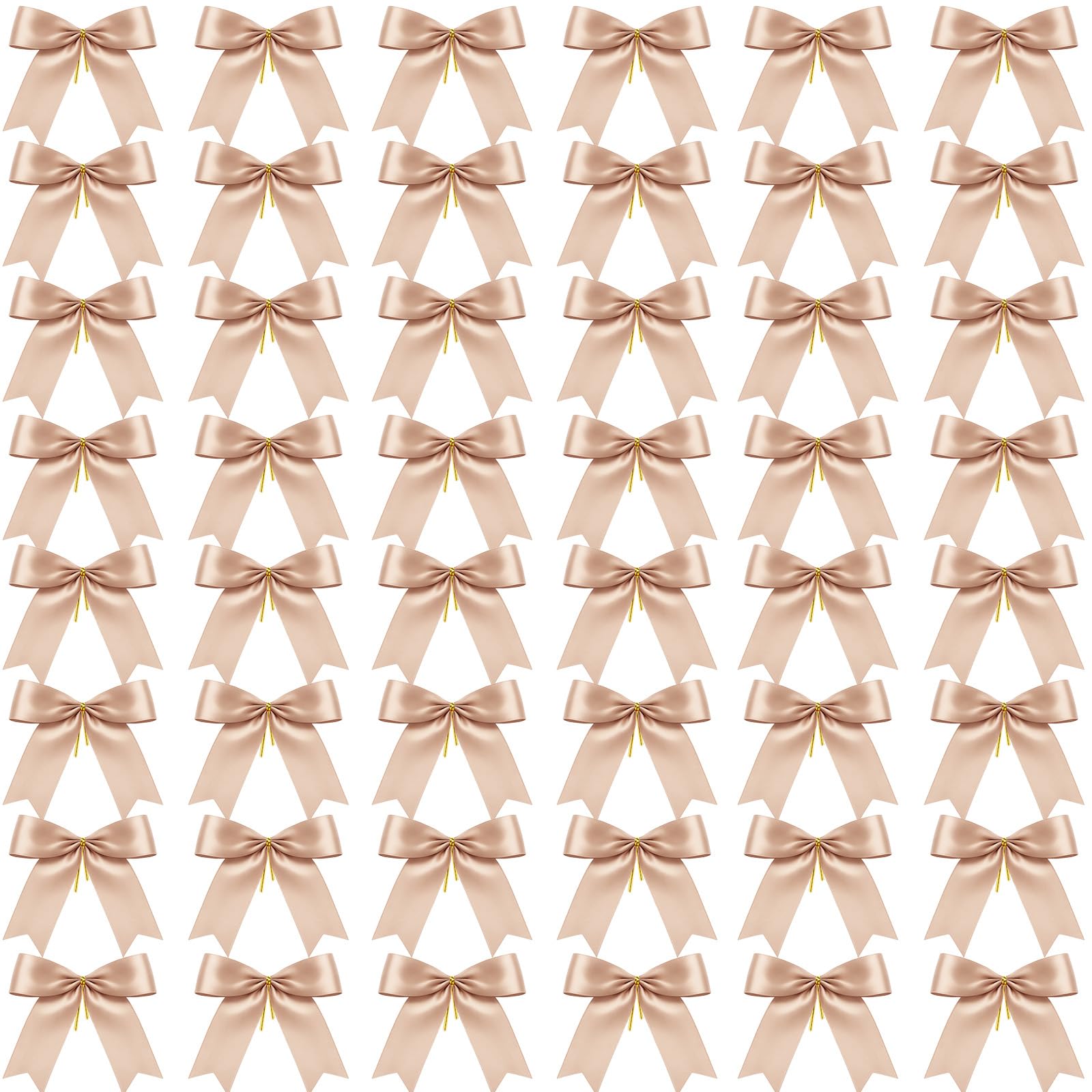 Sumind 48 Pcs Christmas Ribbon Mini Satin Twist Tie Bows Mini Ribbons 3 Inch Wreath Ornaments for Christmas Tree Xmas Decor Pack