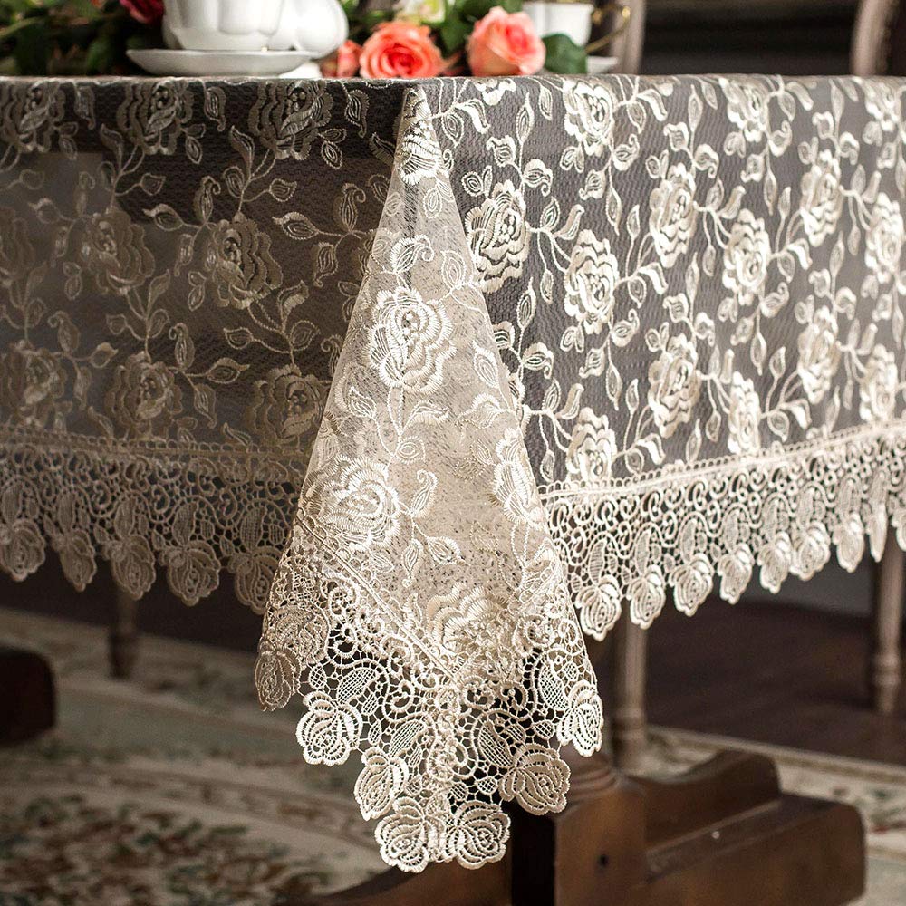 Artable Rectangular Table Cloth Lace Macrame Vintage Tablecloth Shabby Chic Embroidered Oblong Table Cover For Wedding Banquet H
