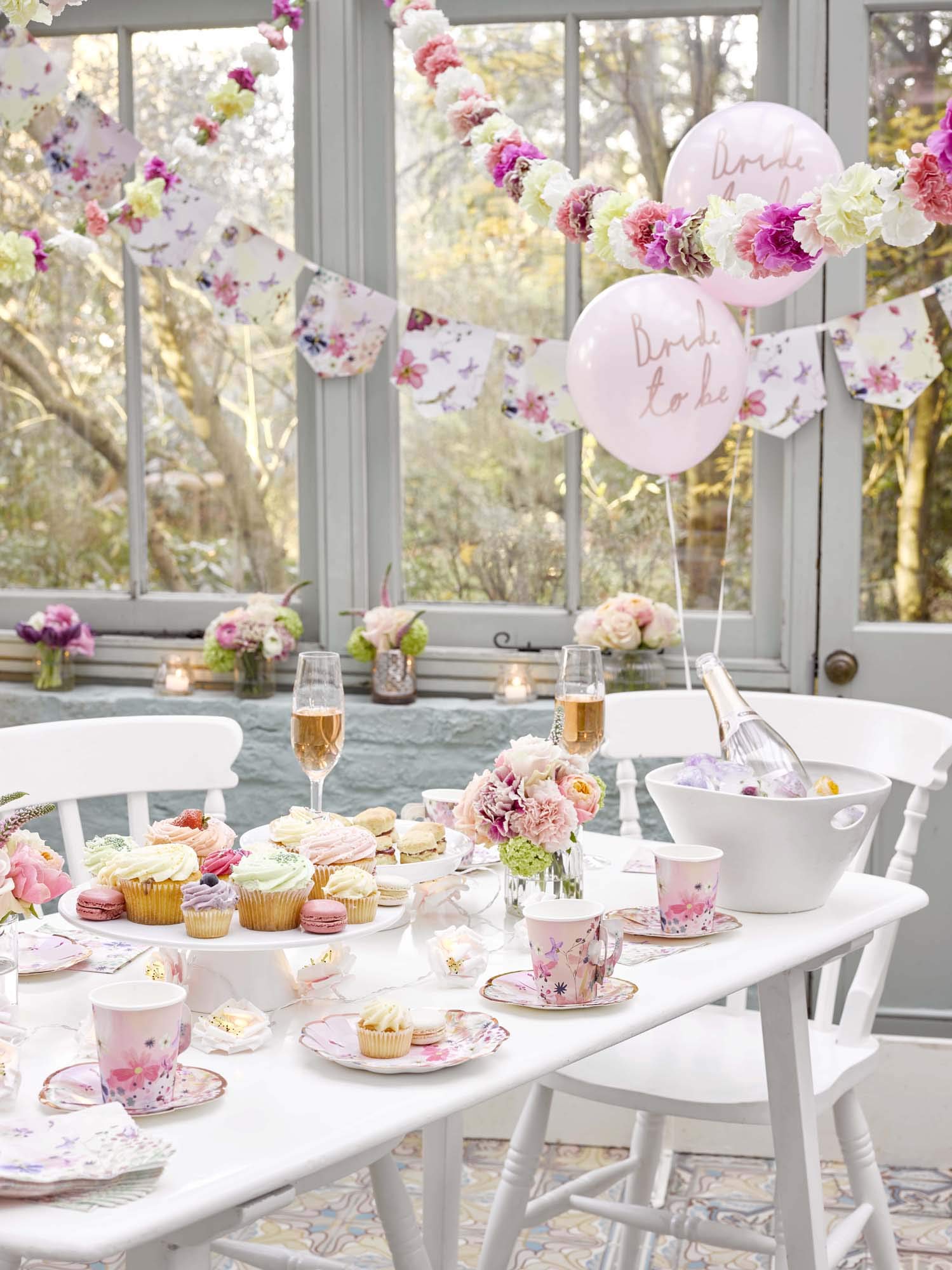Talking Tables Bg-Cnapkin Blossom Tea Party Floral Napkins, Pack Of 20, 25 X 25Cm, 10'' X 10'', Pink