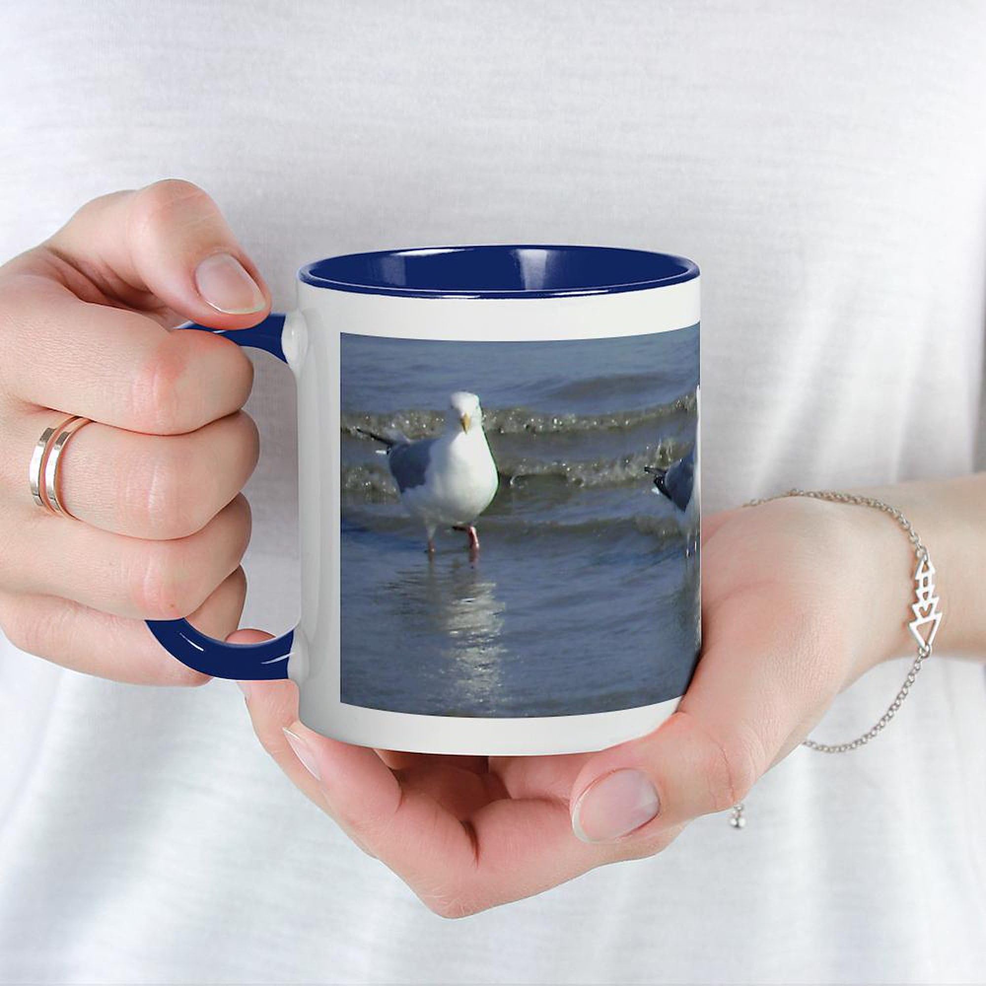 CafePress Seagull Heaven Mug 11 oz (325 ml) Ceramic Coffee Mug
