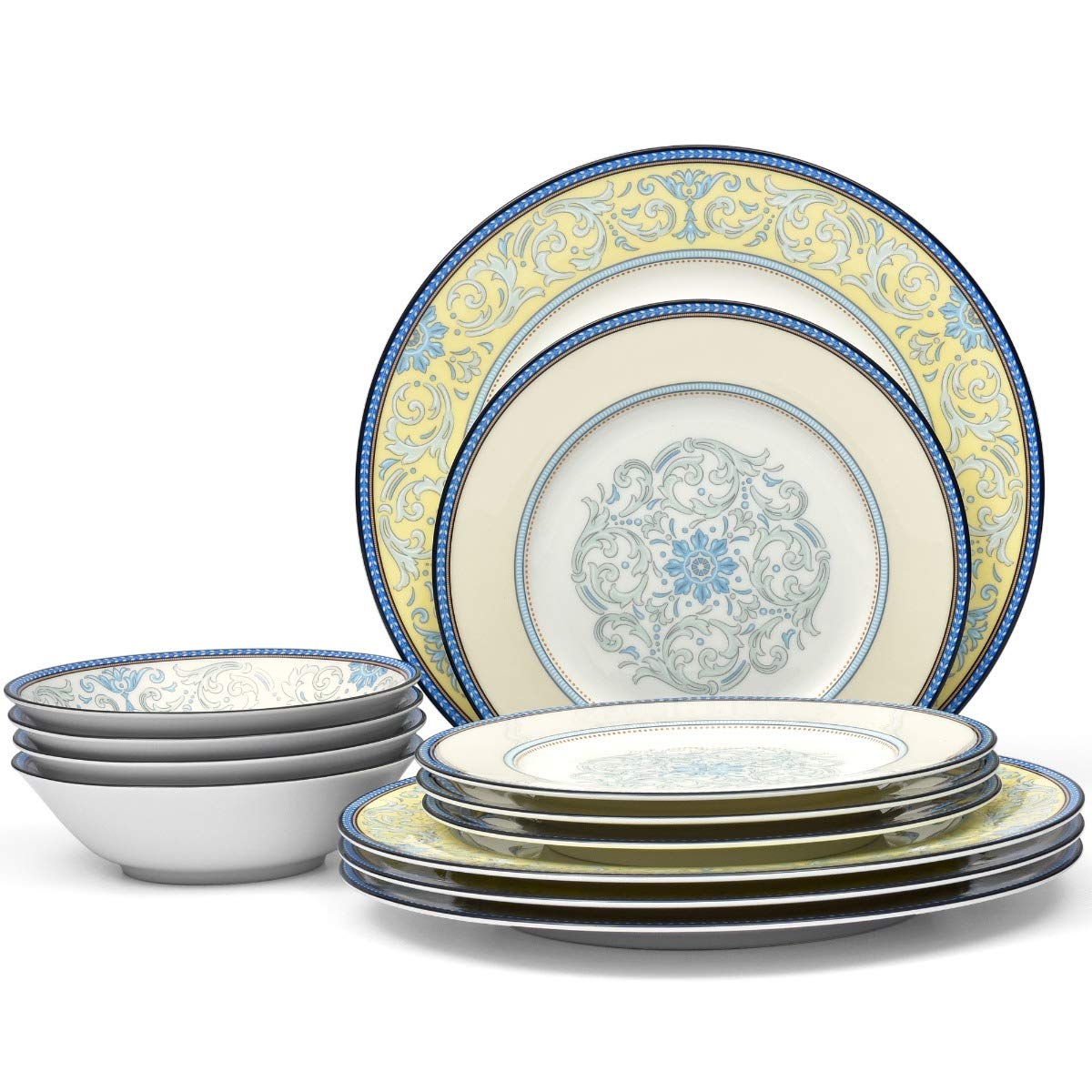 Noritake Menorca Palace 12-Piece Dinnerware Set, Service for 4