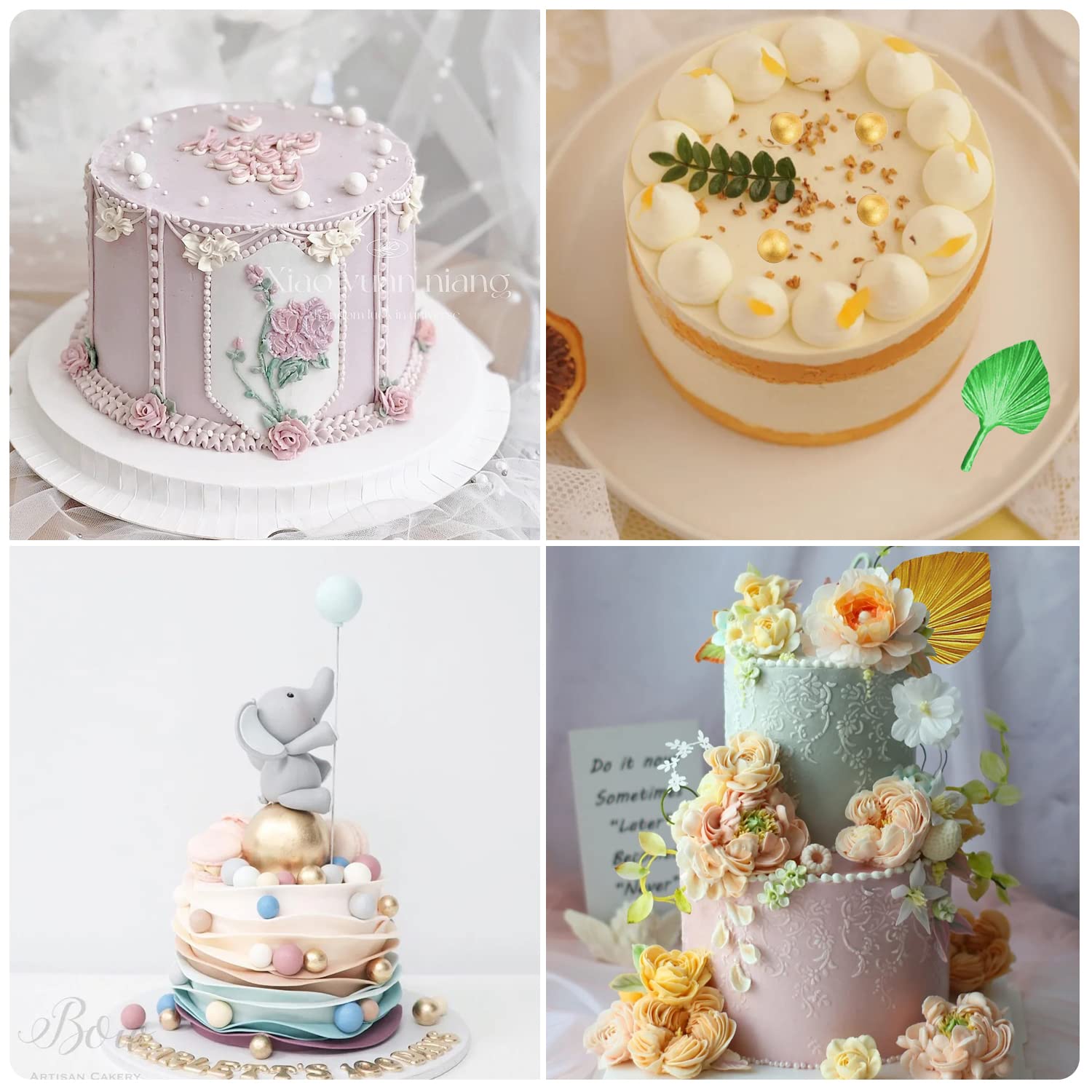 Mujiang Fan Leaf Silicone Mold Pearl Fondant Mold Ball Pearl Semi Sphere Chocolate Molds Tropical Palm Leaf Candy Mold For Cake