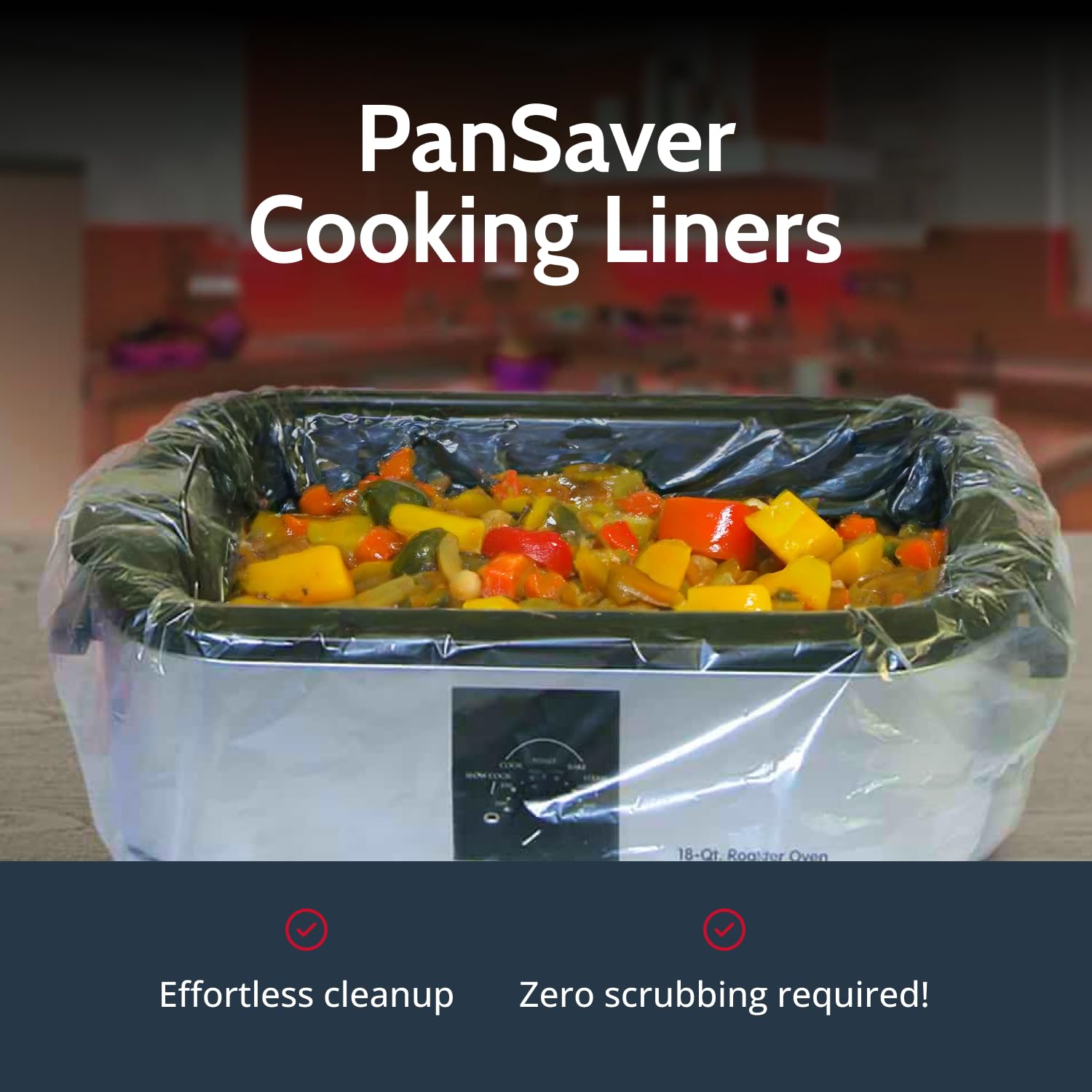 PanSaver Disposable Electric Roasting Pan Liners, Nonstick Foil, 2 Count, Silver, Model 45950 for Instant Cleanup