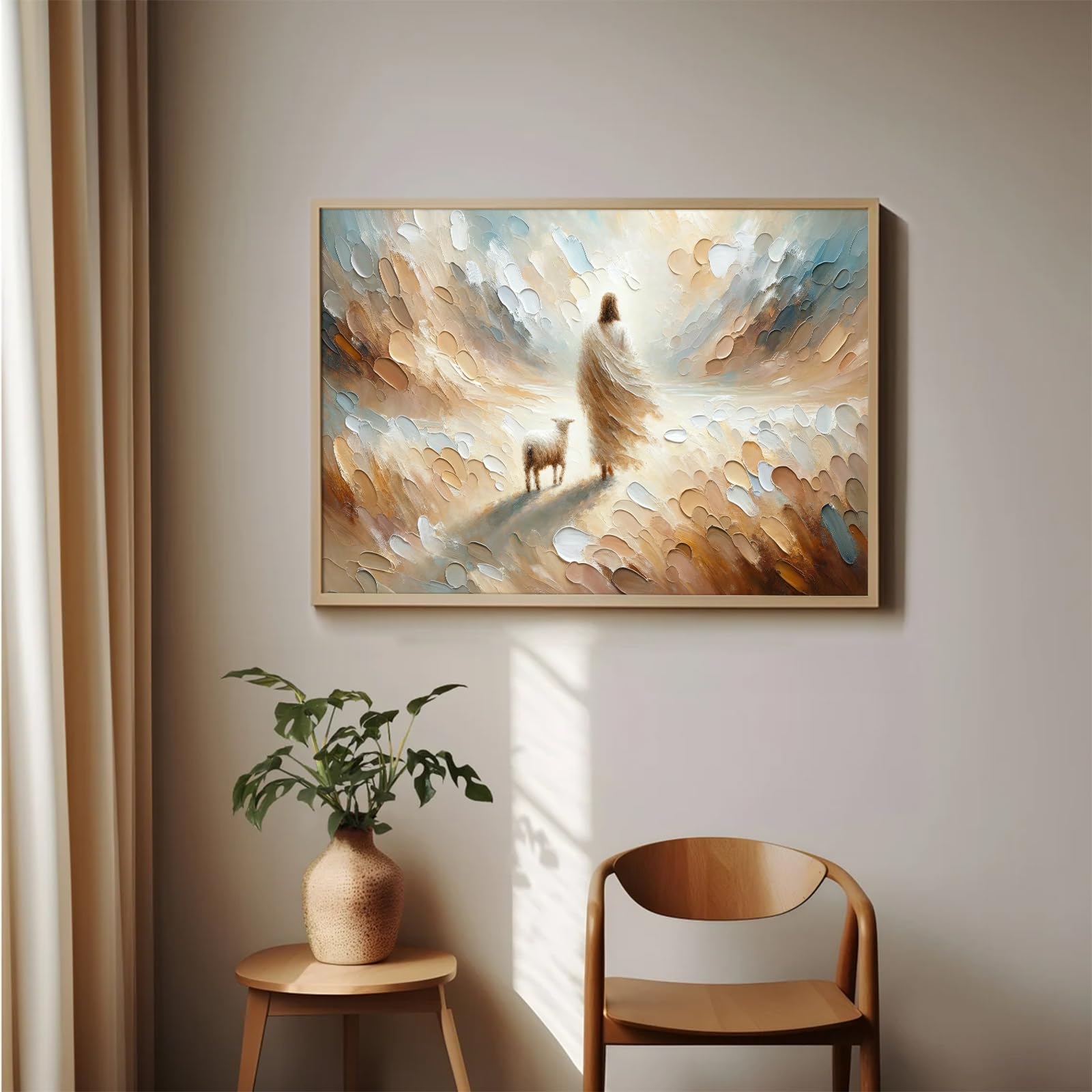 Jesus Lamb Wall Art Painting Set Of One Christian Scripture Wall Decor Pictures The Lost Sheep Poster Bible Verse Canvas Wall Ar