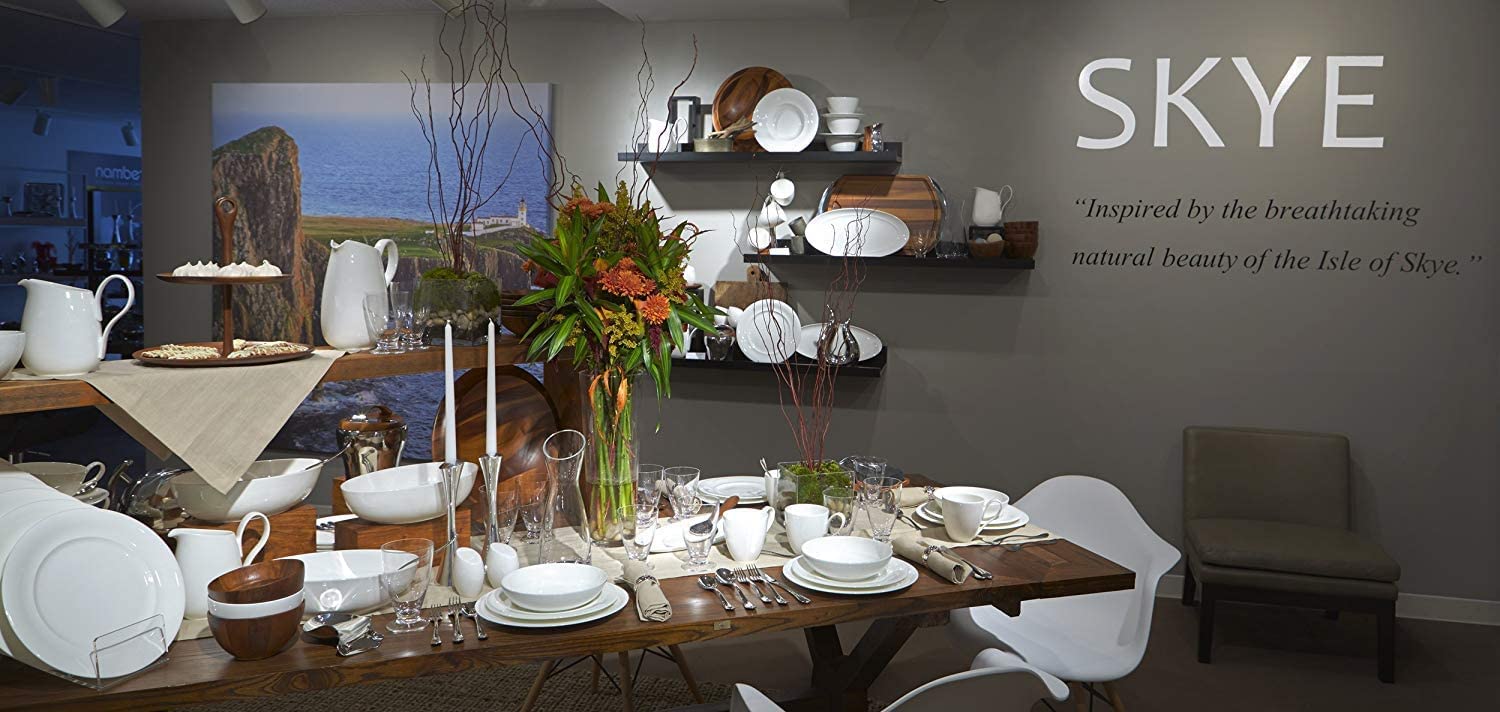 Nambe Skye Wood Charger Plates For Dinner | Round, Acacia Wood, Charger For Place Setting, Party, Wedding | Versatile Tableware