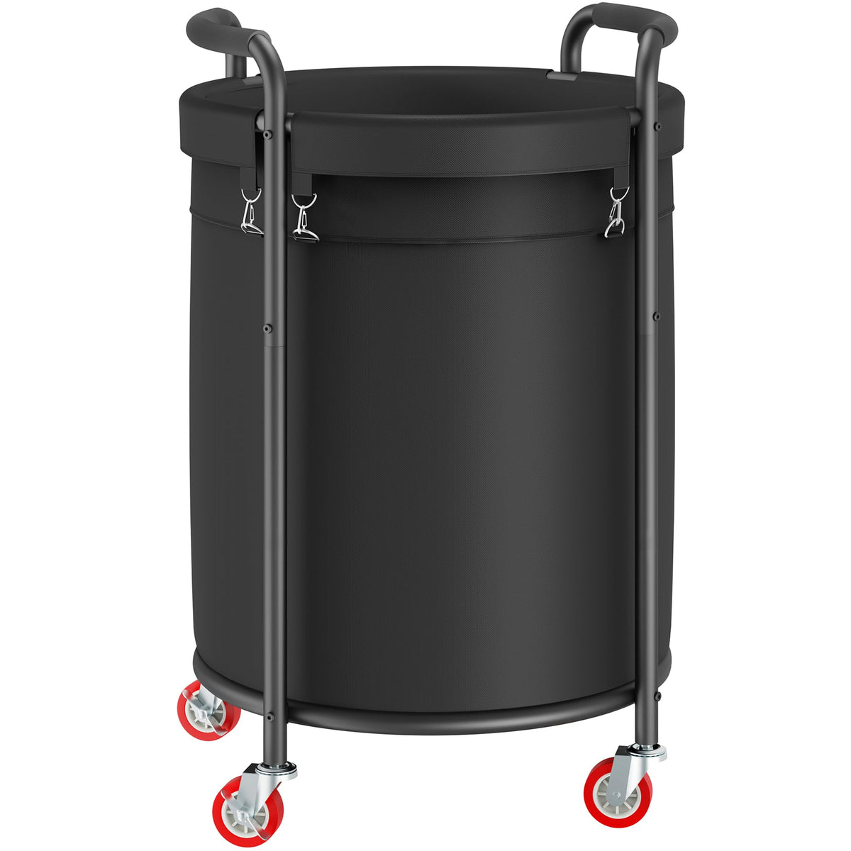 Laundry Basket With Wheels, Rolling Laundry Hamper, 50 Gal. (190L), Round Laundry Sorter Cart With 4 Casters, Removable Liner, S