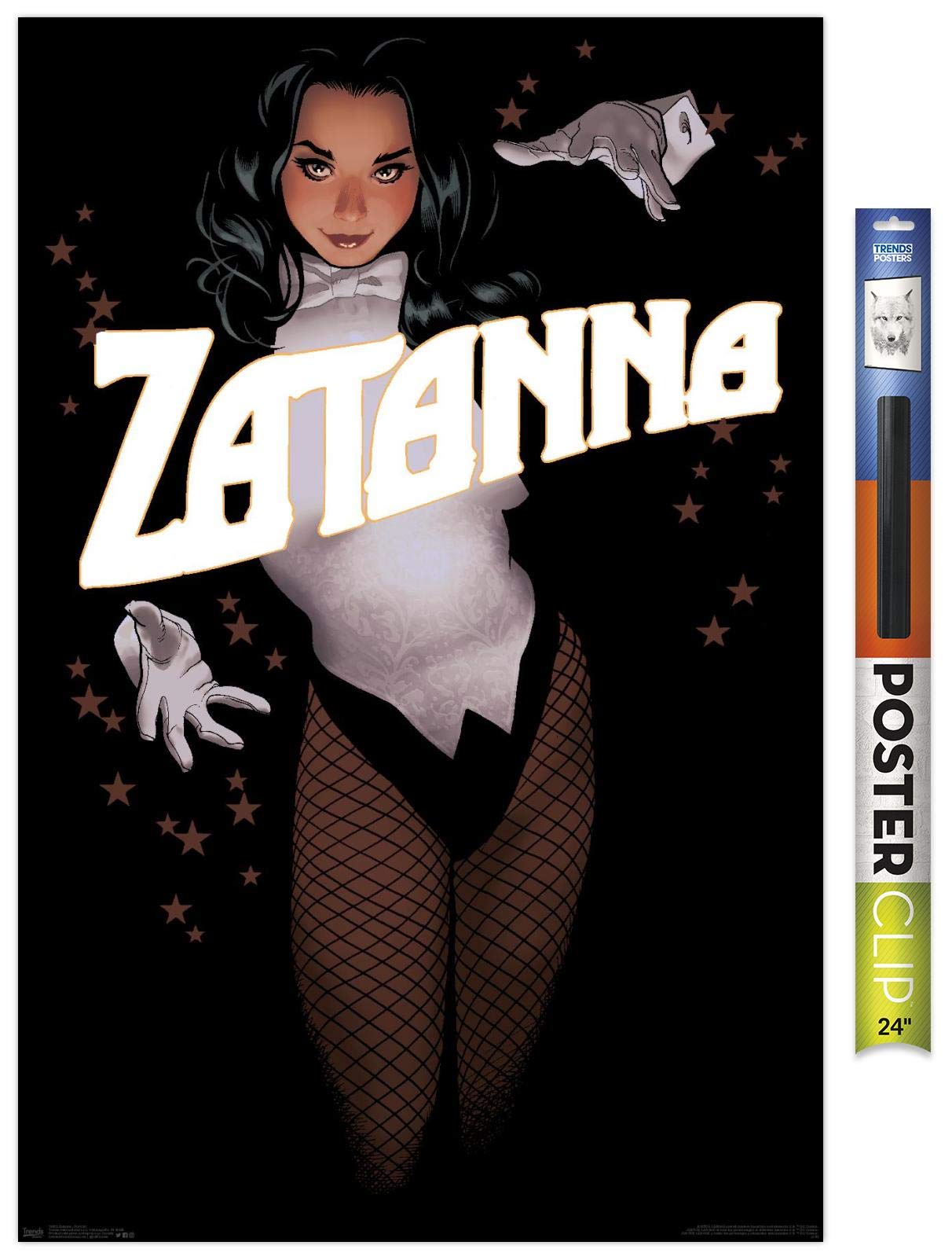 Trends International Dc Comics - Zantanna - Alex Ross Portrait Wall Poster, 22.375'' X 34'', Poster & Clip Bundle