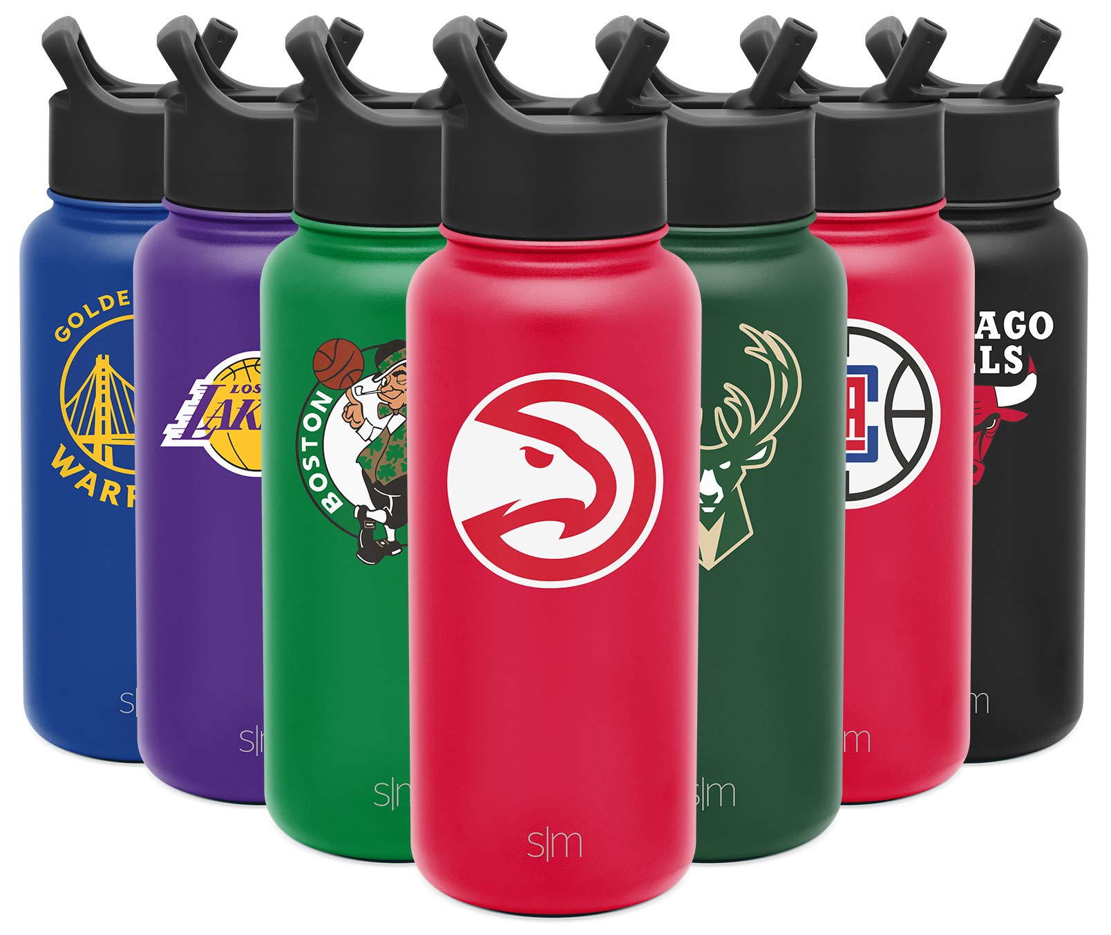 Simple Modern Officially Licensed Nba Atlanta Hawks Water Bottle With Straw Lid | Vacuum Insulated Stainless Steel 32Oz Thermos