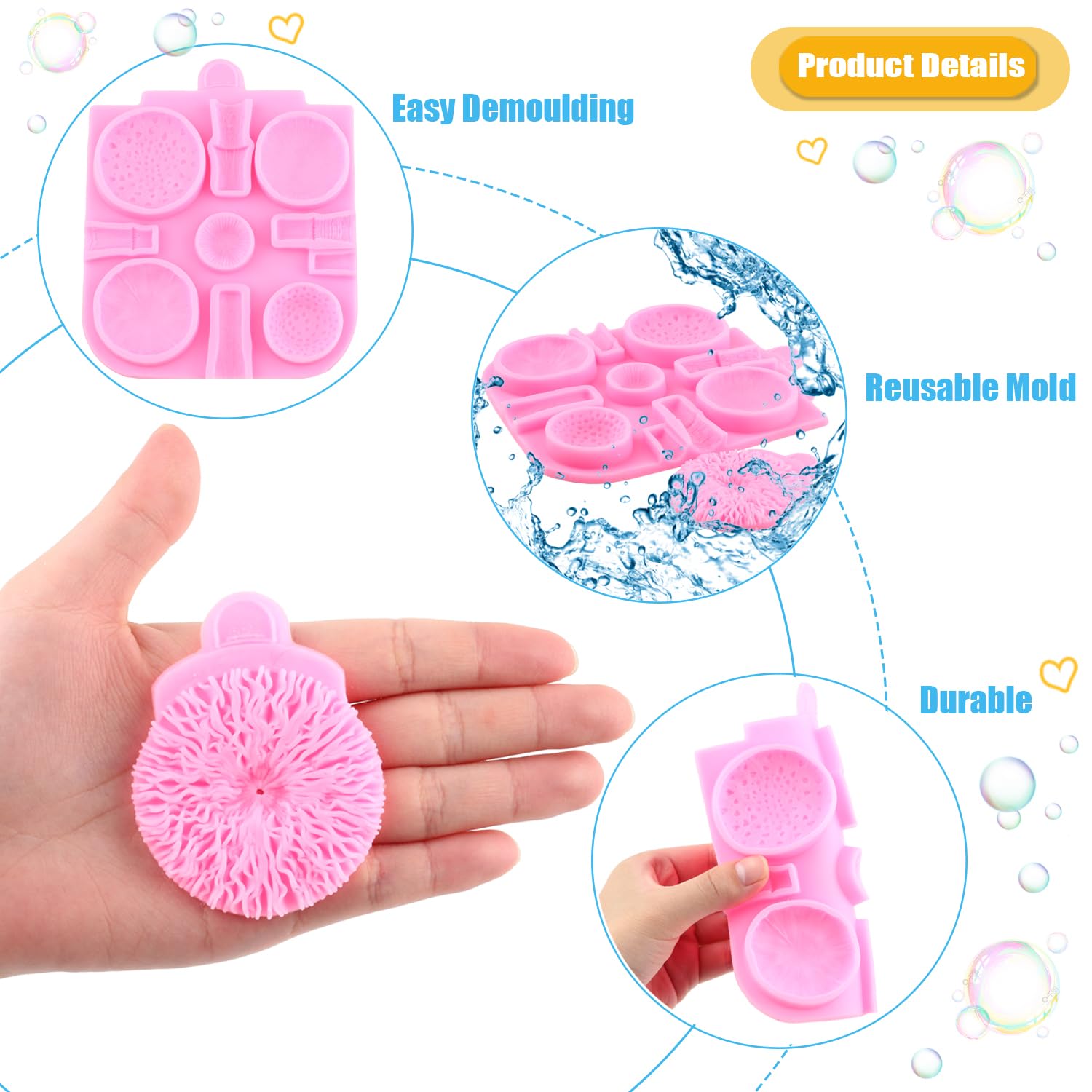 Miyahouse Mushroom Fondant Silicone Molds Chocolate Candy Silicone Molds For Cake Decorating Chocolate Candy Cupcake Topper Poly