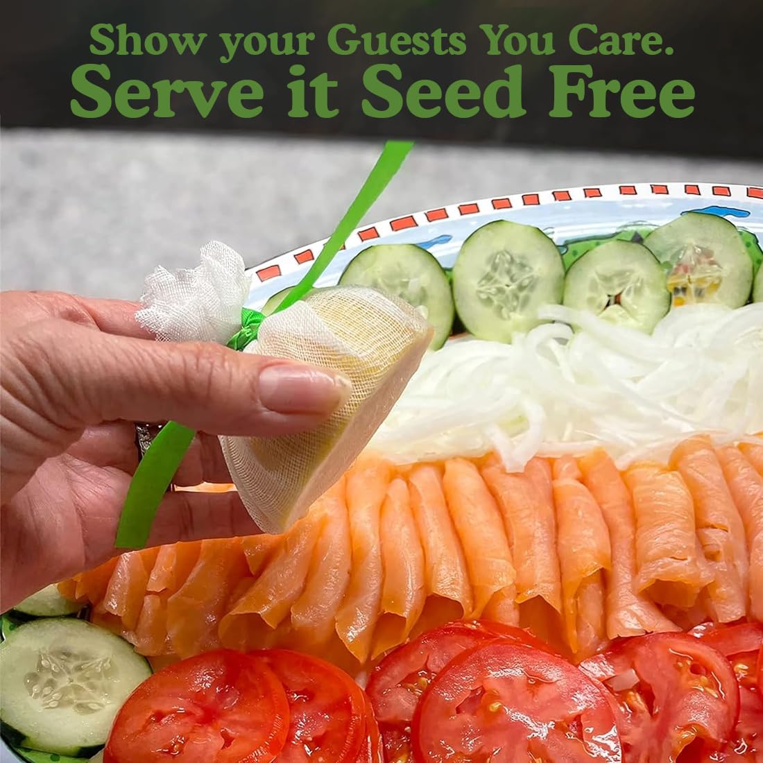 Regency Wraps Lemon Wraps Lemon Covers with Ribbon  Wedge Bags  Enjoy Seed-Free Squeezing over seafood  Perfect for Lemon Halves or Wedges  White 100 Count