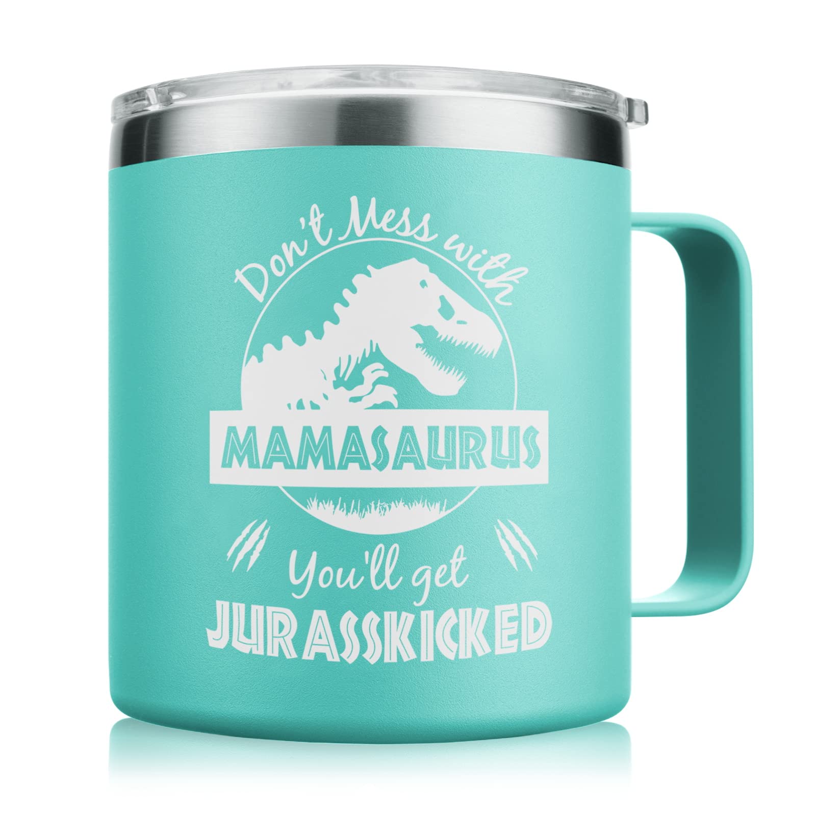 Nowwish Gifts For Mom From Daughter Son, Mamasaurus Coffee Mug, Birthday Gifts For Mom Women, Mother-In-Law, New Mom, 14Oz Green