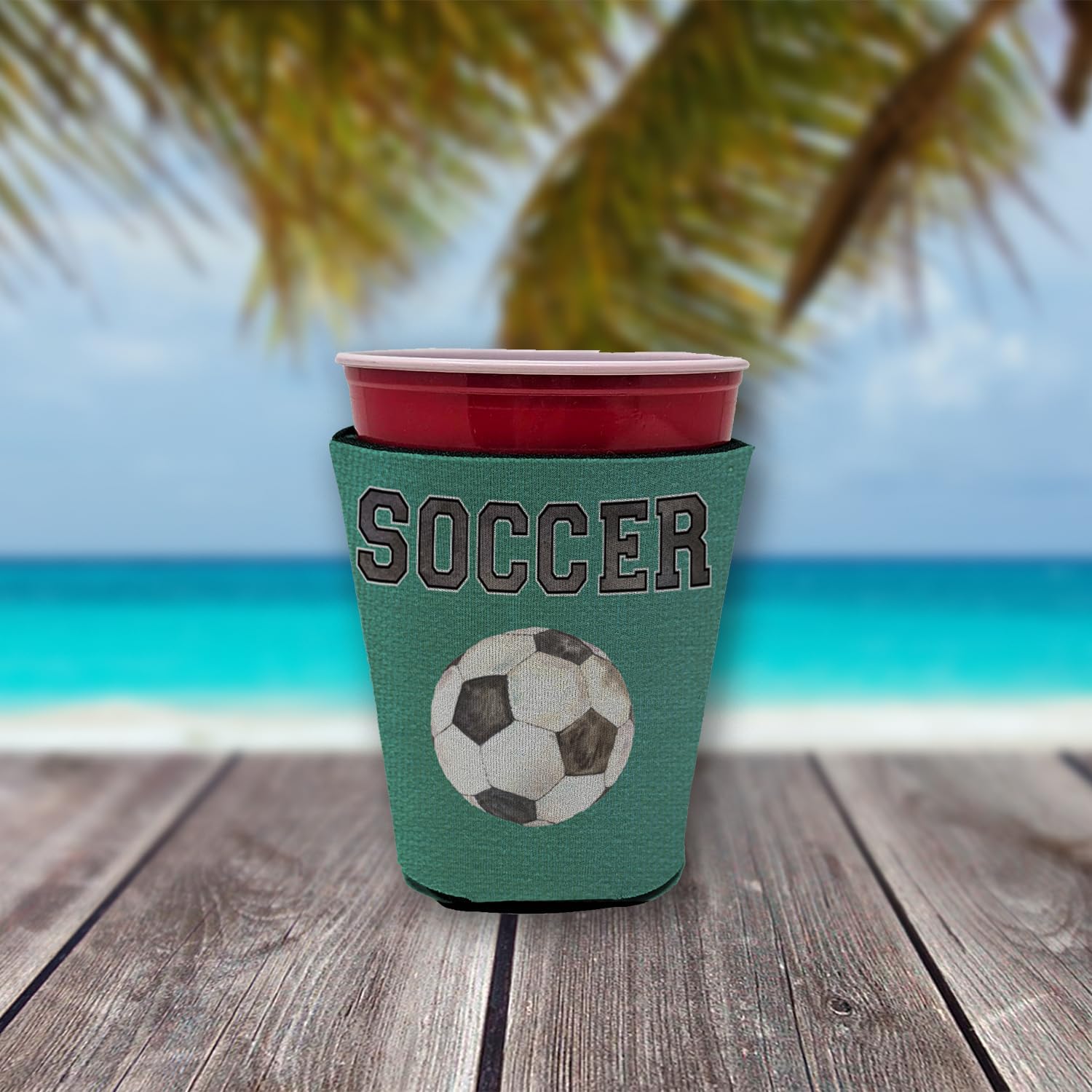 Soccer Red Solo Cup Beverage Insulator Hugger