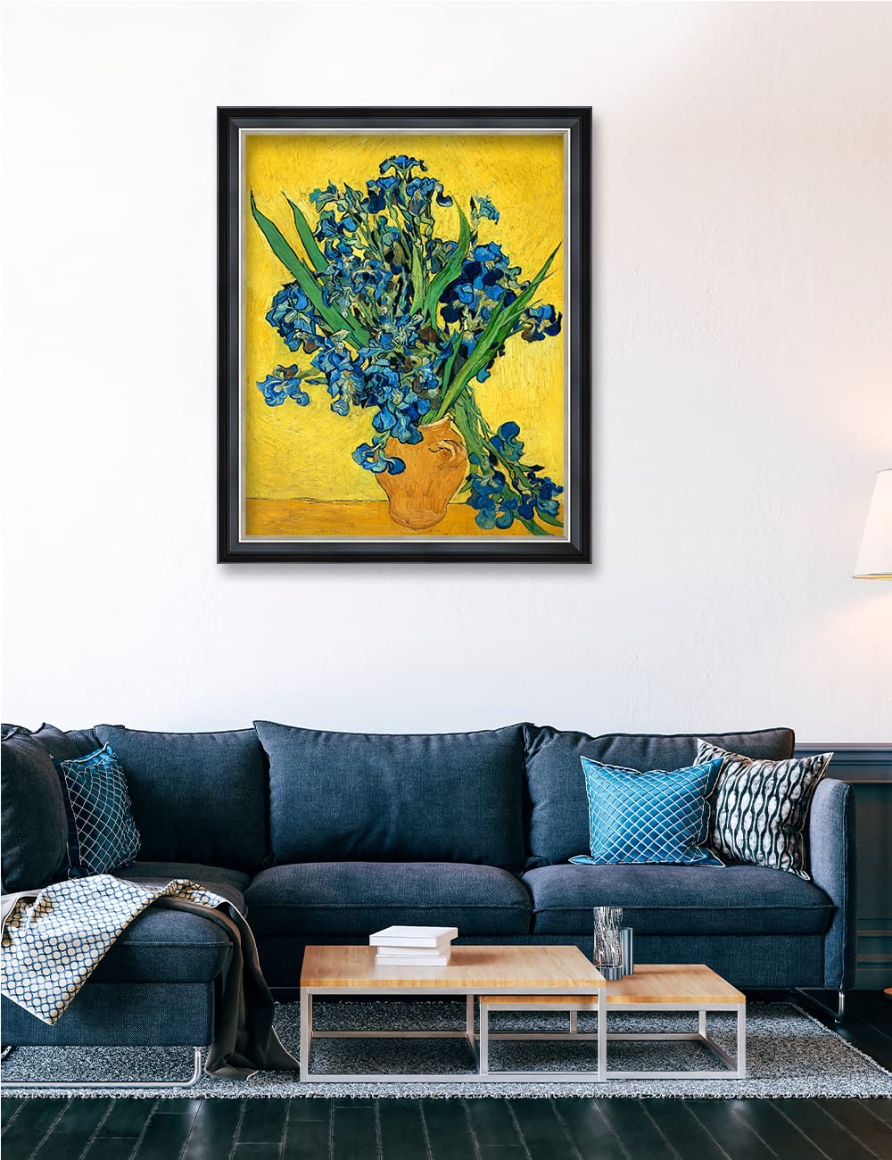 Decorarts - Irises Vase Flower By Vincent Van Gogh. Giclee Print Art Reproduction With Matching Solid Wood Frame In Classical St