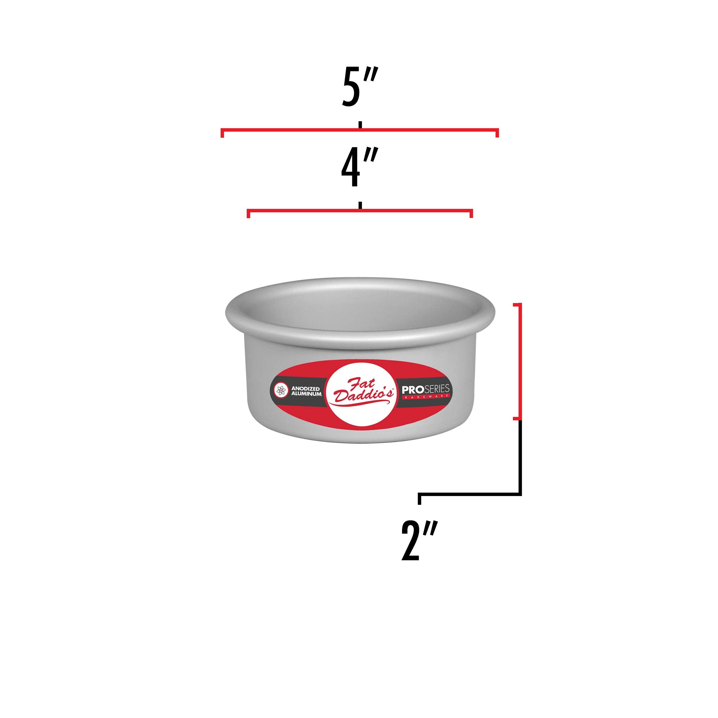 Fat Daddio'S Pcc-42 Anodized Aluminum Round Cheesecake Pan, 4 X 2 Inch