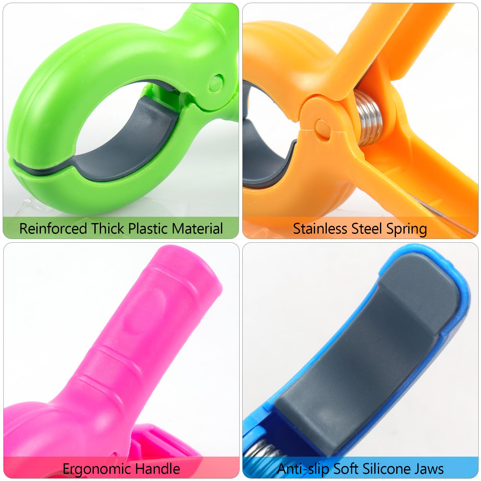 8 Pcs Beach Towel Clips For Beach Chairs, Towel Holder For Beach Chair Pool Chair On Cruise, Jumbo Size Heavy Duty Clothes Pins,