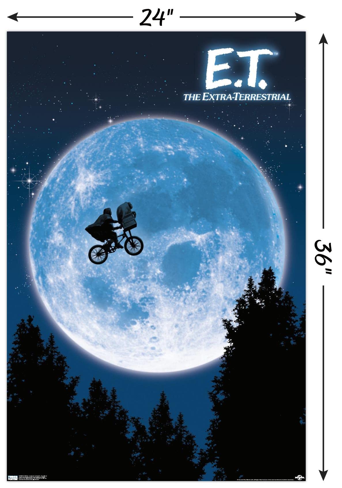 Trends International 24X36 E.T. The Extra-Terrestrial-One Sheet Wall Poster, 24'' X 36'', Unframed Version, Bedroom