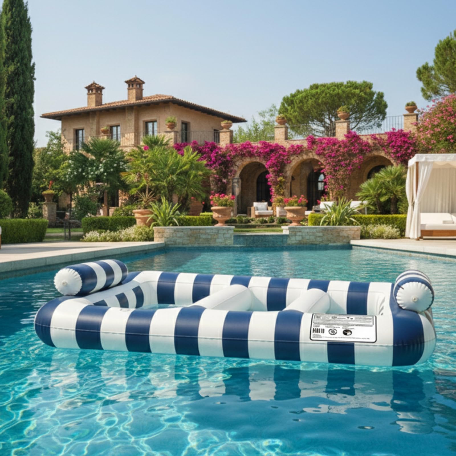 Navy Blue Twin Hammock Pool Float