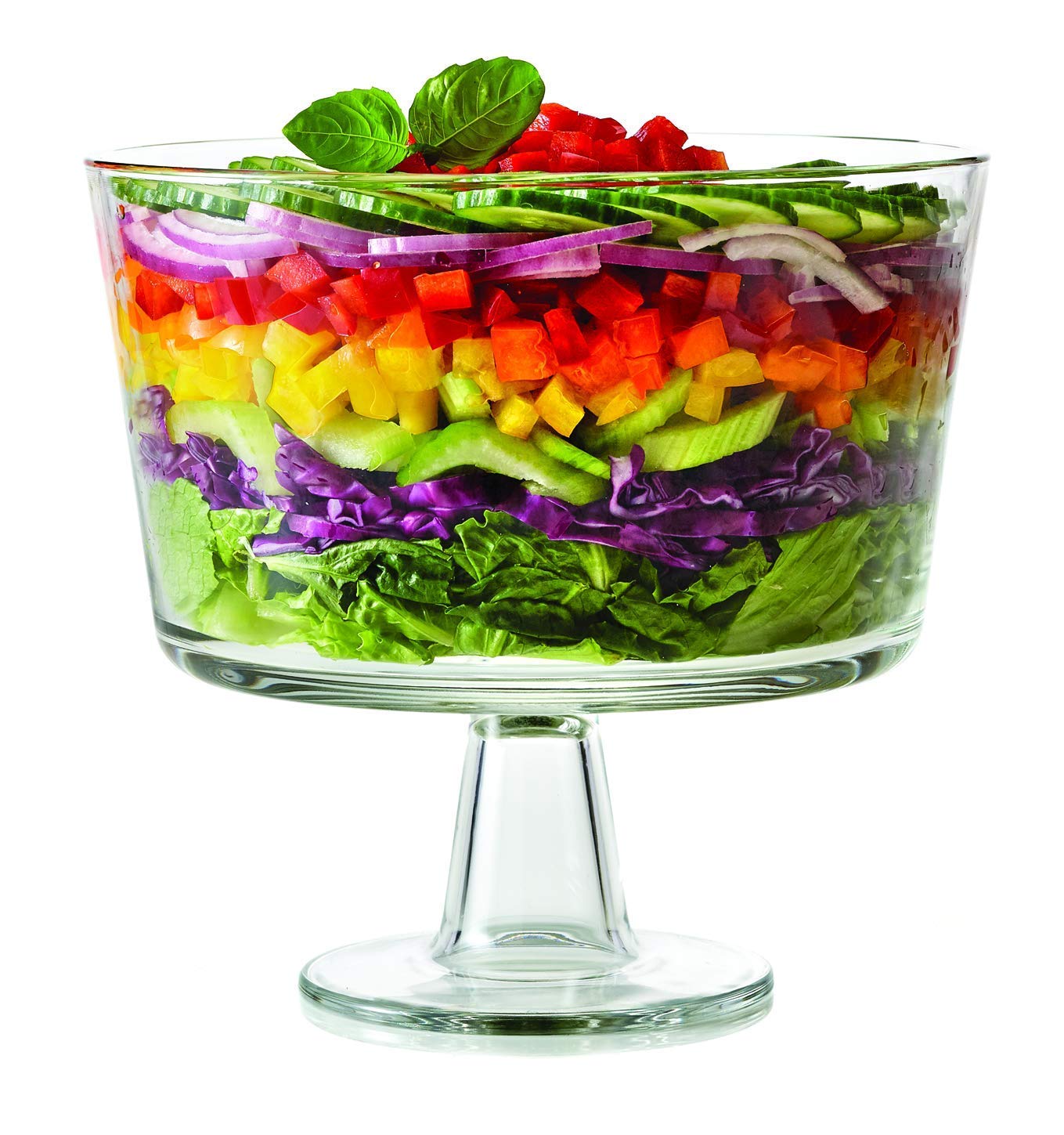 Royalty Art European Trifle Bowl With Pedestal, Round Dessert Display Stand For Laying Cakes, Pastries Or Baked Goods, Modern De