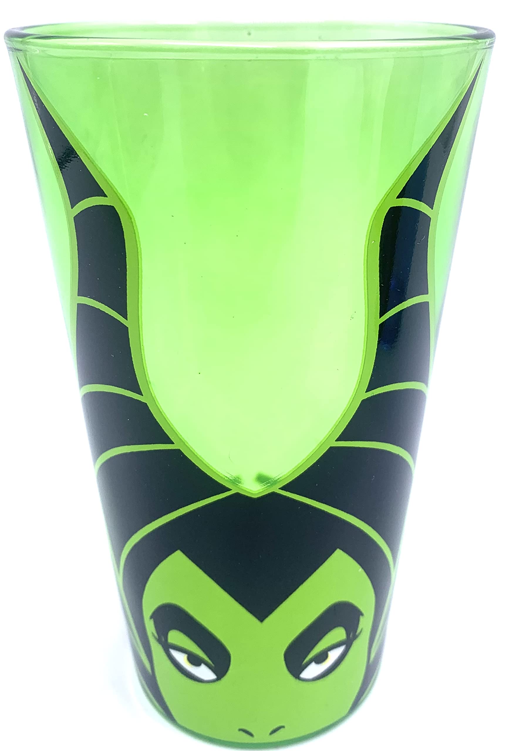 Disney Villains Colored Glassware Set, Set Of Four 16 Oz Glasses - Maleficent, The Evil Queen, Cruella De Vil, & Ursula. Kitchen