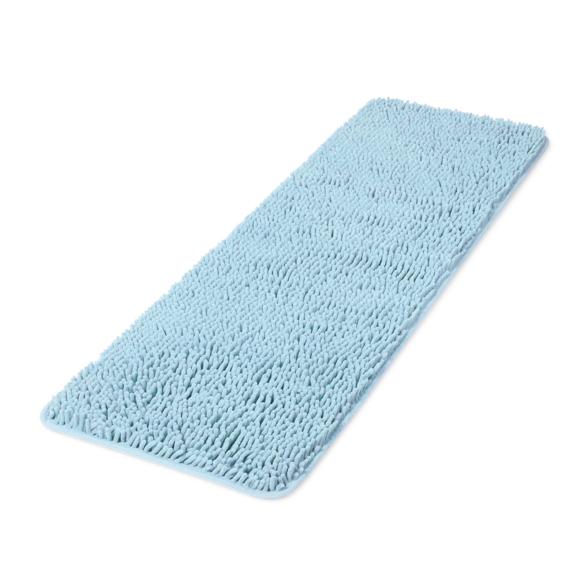 Yeaban Baby Blue 47 X 17 Bathroom Rug - Thick Chenille Bath Mats | Absorbent And Washable Bath Rug Non-Slip, Plush Rugs For Bath