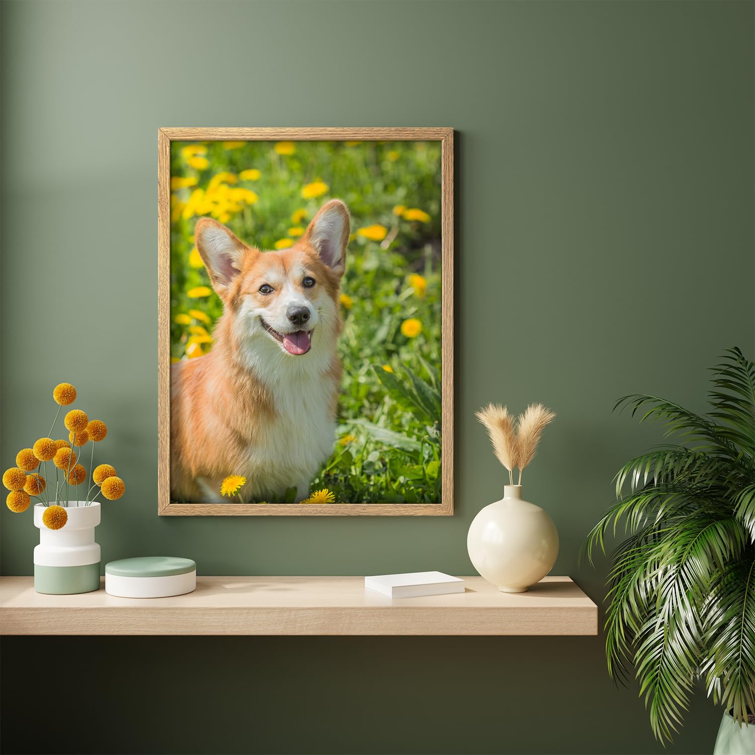 Nwt Custom Framed Poster Prints With Your Any Photos, Personalized Canvas Pictures For Wall To Print Framed - 11''X14'' Natural