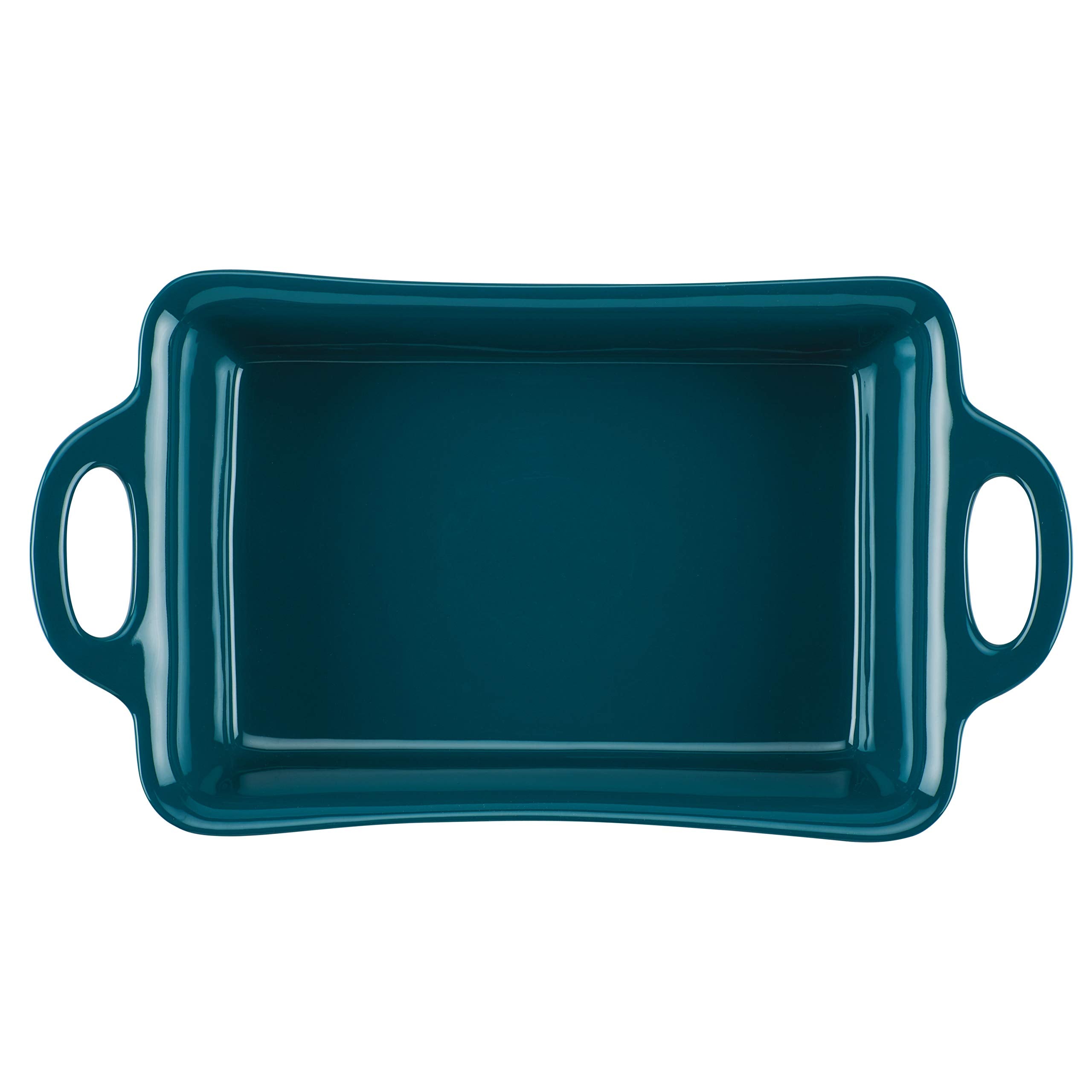 Rachael Ray Solid Glaze Ceramics Bakeware / Lasagna Pan / Baker, Rectangle - 9 Inch X 13 Inch, Teal