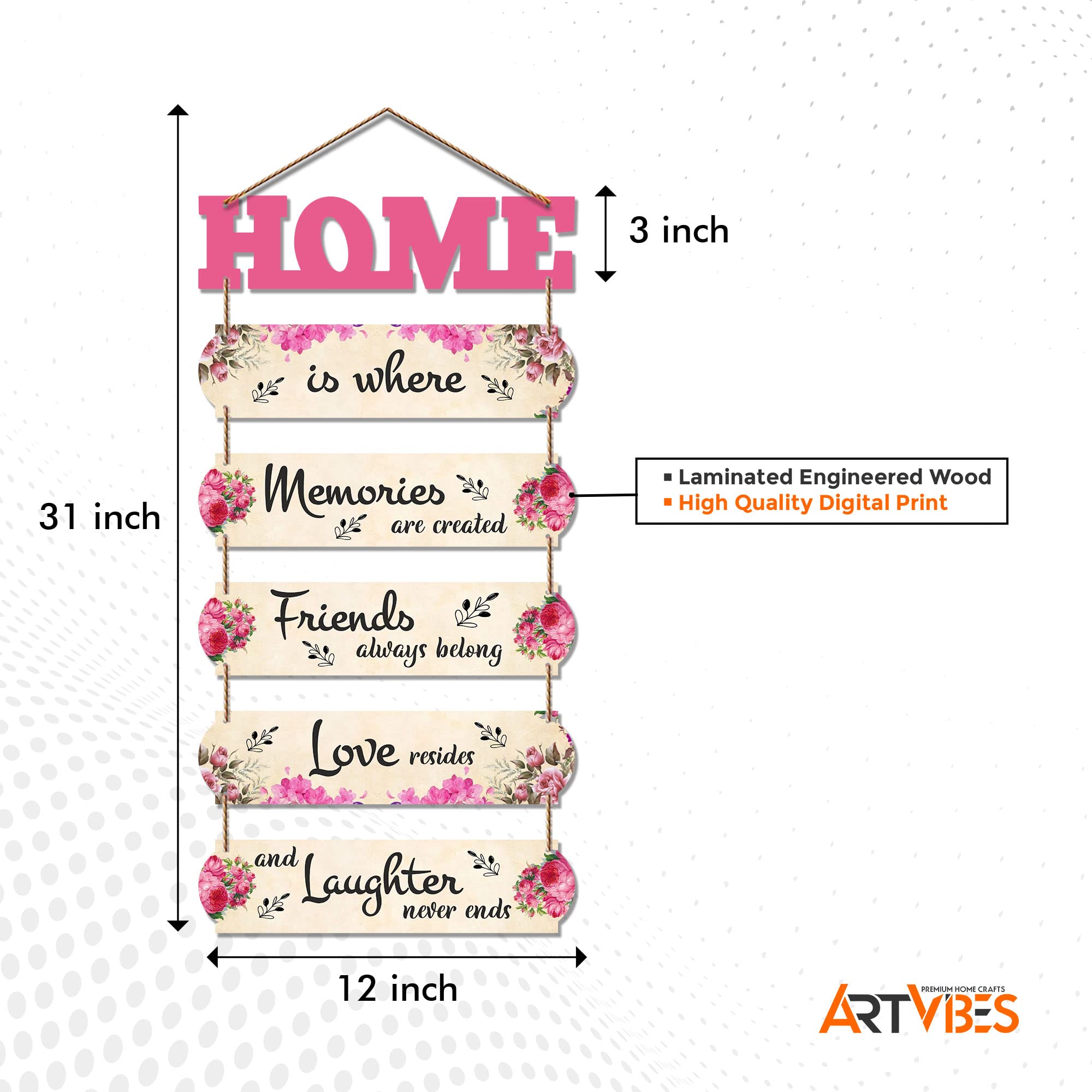 Artvibes Decorative Wall Art MDF Wooden Wall Hanger for Living Room | Bedroom | Gifts | Wall Hangings for Home Decoration | Mode