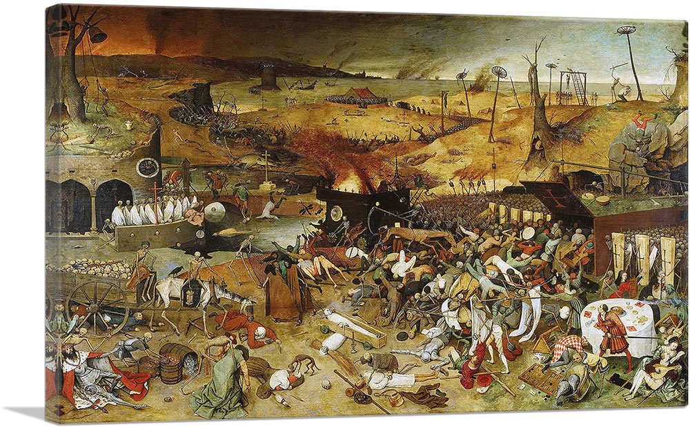 Artcanvas The Triumph Of Death 1562 Canvas Art Print Stretched Framed Painting Picture Poster Giclee Wall Decor By Pieter Bruege