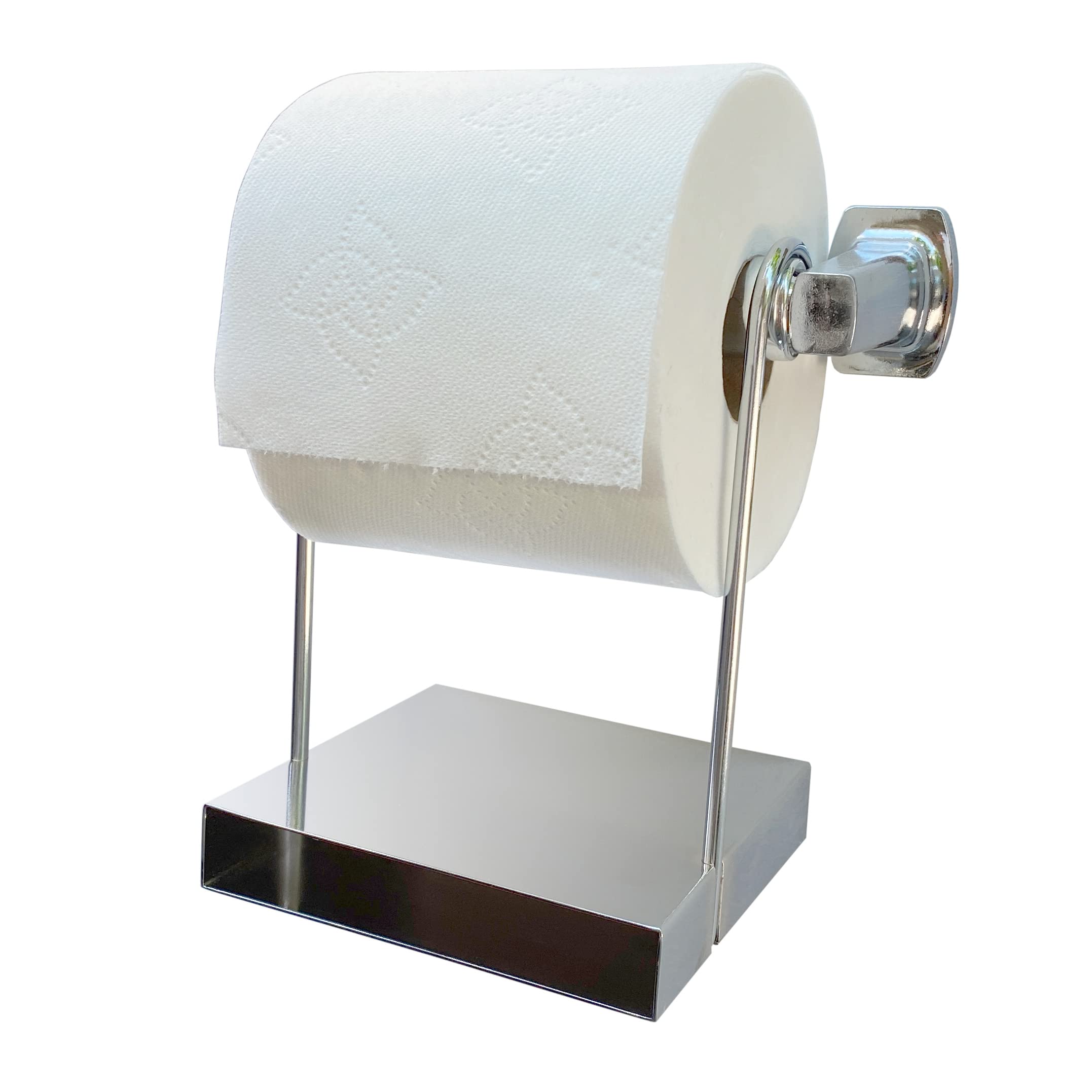 Tp Ledge - Multi-Purpose Double Shelf Hangs Below Existing Toilet Paper Holder