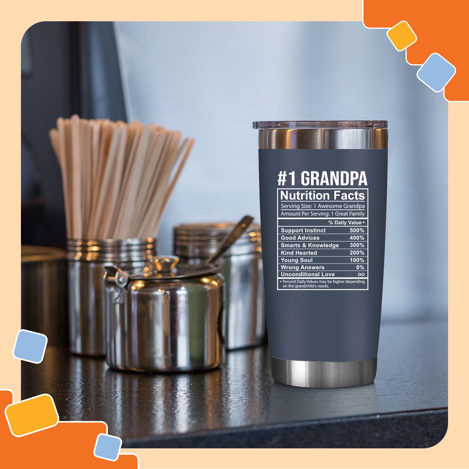 NewEleven Fathers Day Gift For Grandpa From Granddaughter, Grandson - Birthday Present Ideas For Grandfather, New Grandfather, P