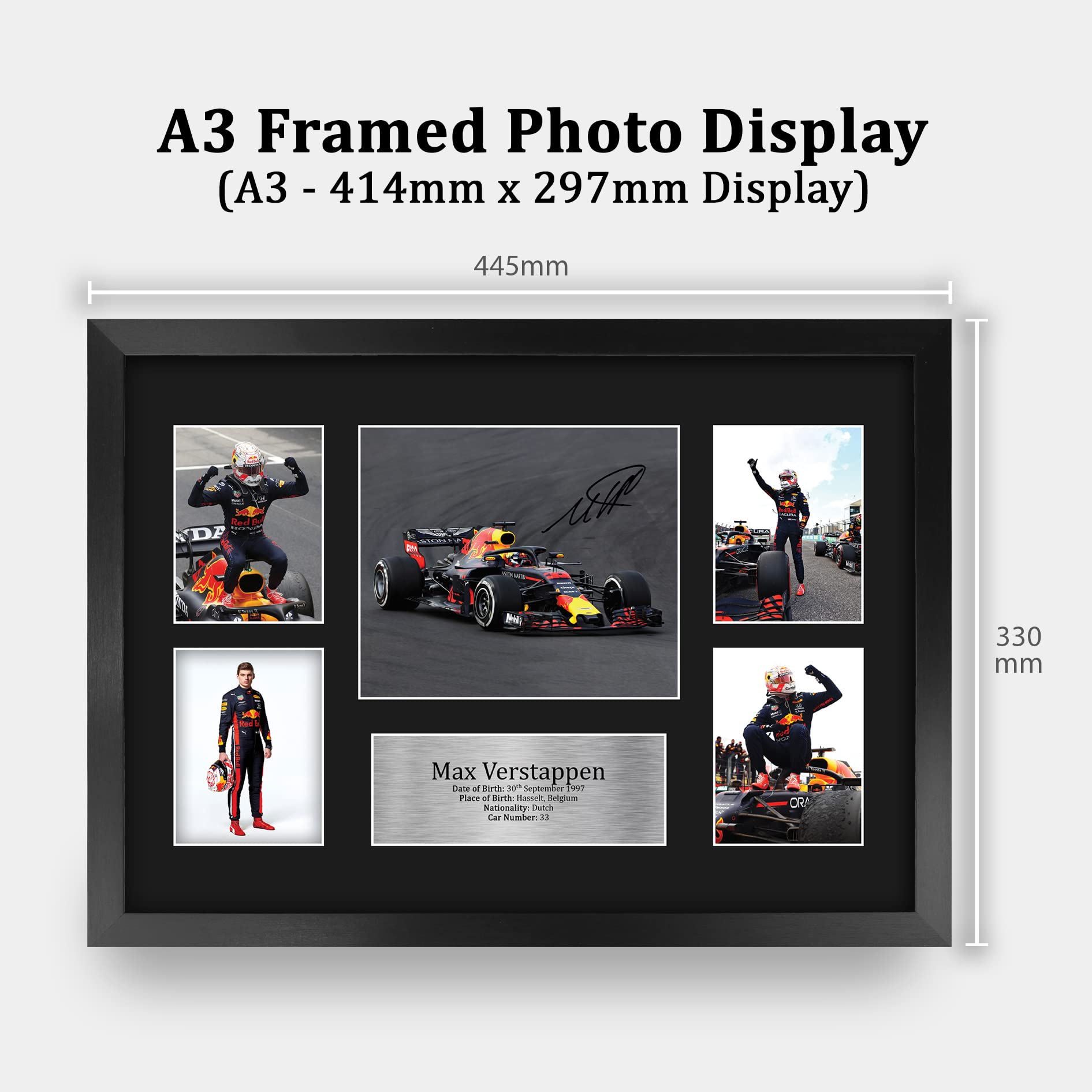 Hwc Trading Max Verstappen 16 X 12 Inch (A3) Printed Gifts Signed Autograph Presentation Display For F1 Formula 1 Racing Fans -