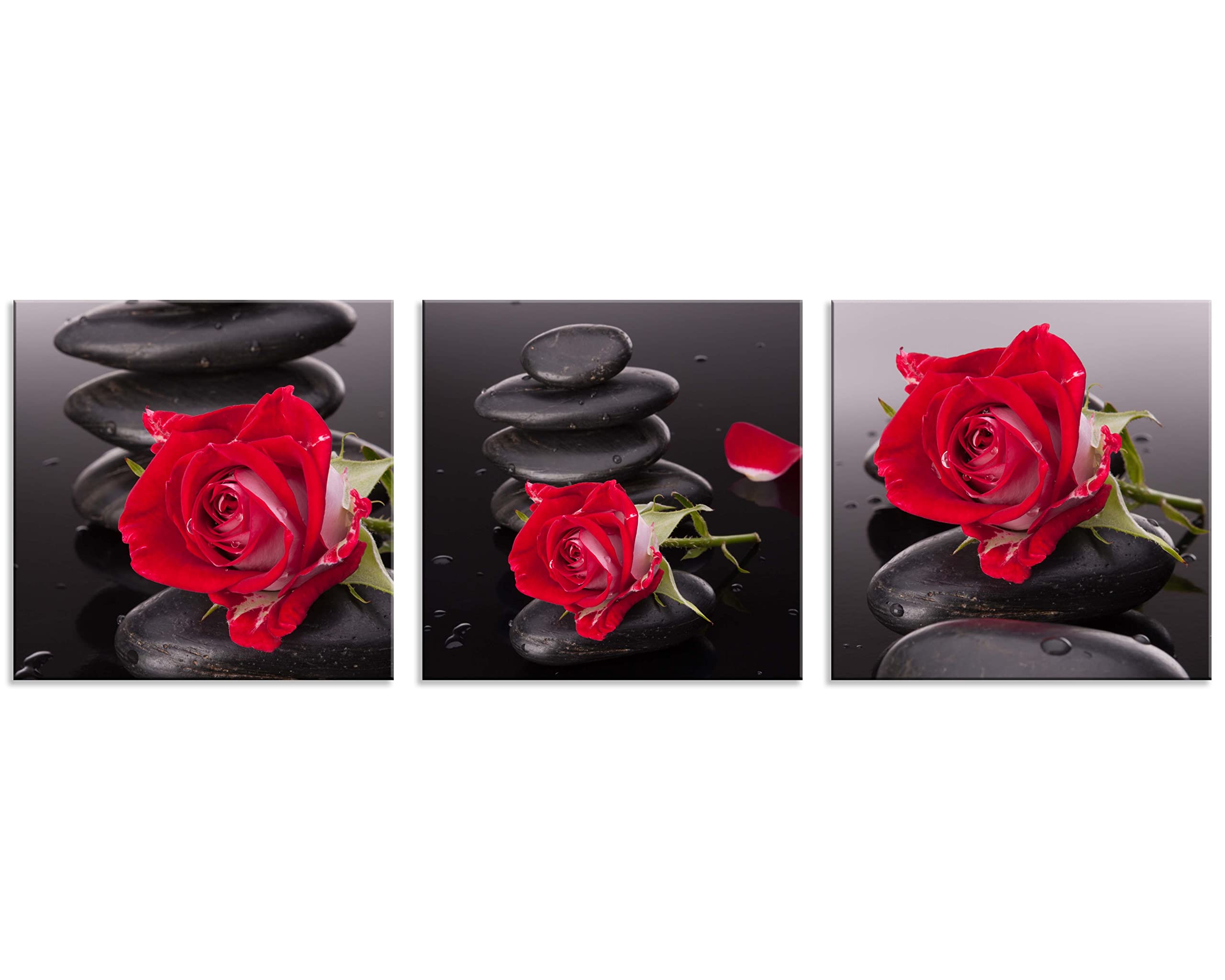 Nan Wind Red Canvas Wall Art Bedroom Wall Decor Black And White Zen Stones Spa Wall Art Rose Pictures For Living Room Kitchen Ho