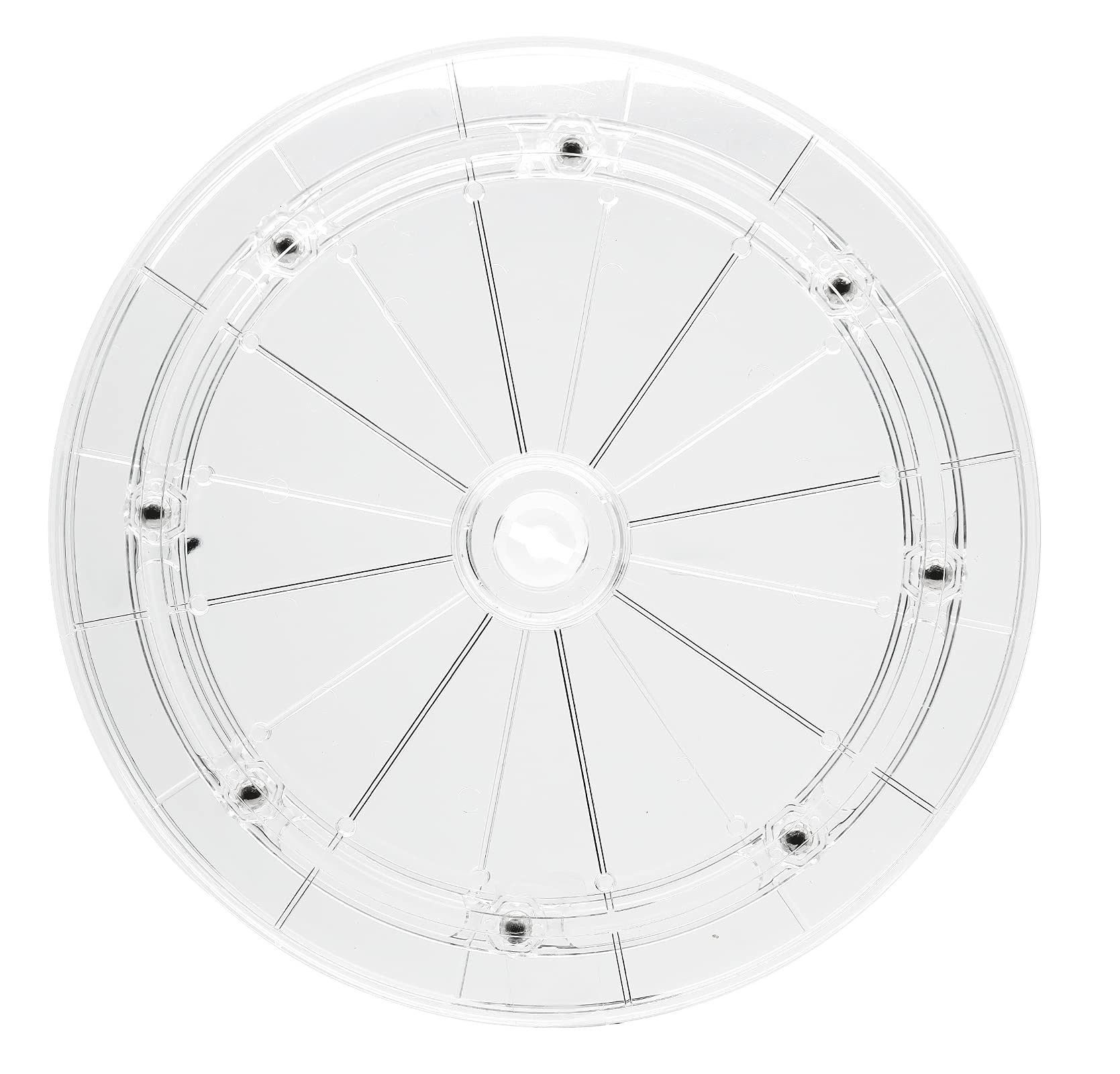 Zorveiio 8 Clear Acrylic Lazy Susan Turntable Organizer, Rotating Organizer Swivel Plate for Bathroom Kitchen Cabinet Table Spic