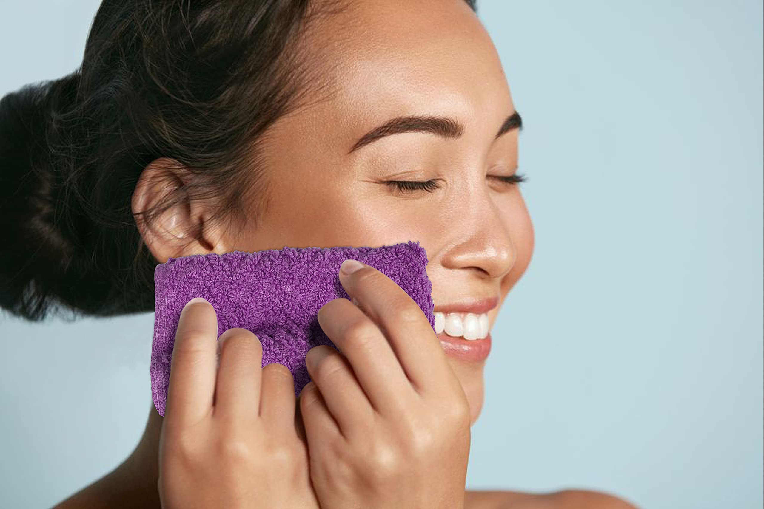 Zuperia Zigzag Wash Cloth -16 Pack -12'' X 12''- Highly Absorbent Soft Washcloths For Face, Gym Towels, Hotel Spa Quality, Reusa