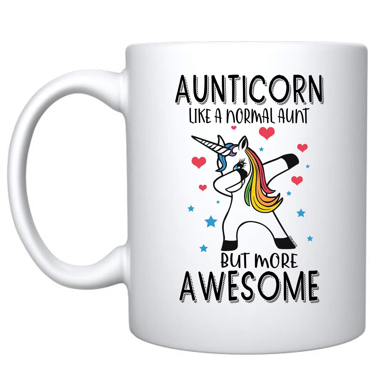Veracco Aunticorn Like a Normal Aunt Ceramic Coffee Mug For Her Funny Birthday Gifts (White, Ceramic)