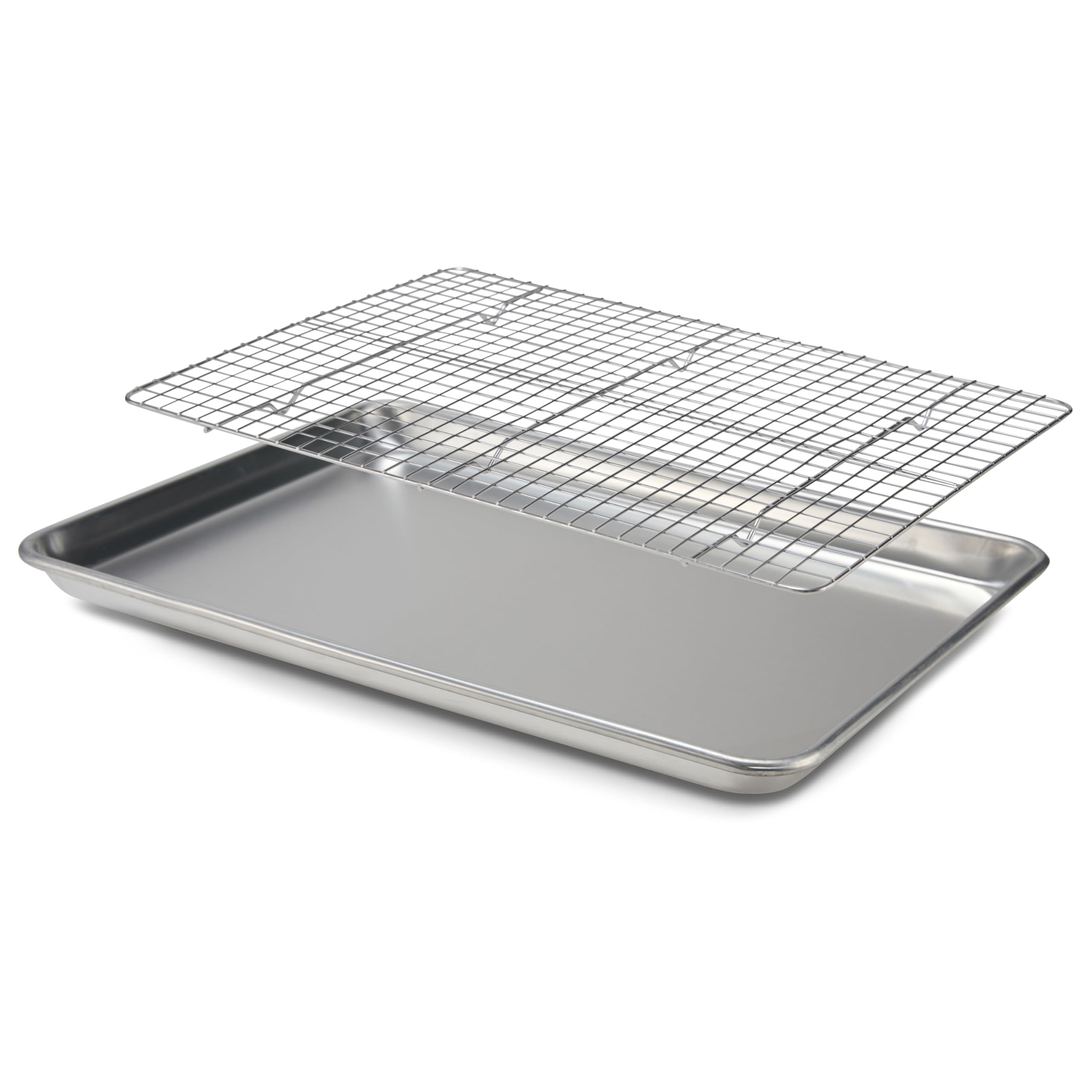 Ptsuker aking Sheet Pan & Cooling Rack Set  1813 Aluminum Half Sheet & Stainless Steel Wire Rack