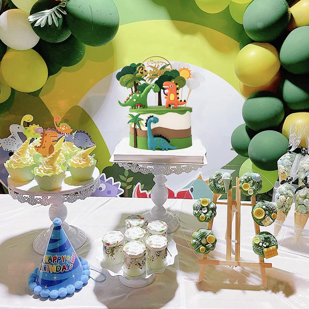 Dinosaur Cake Decorations Cupcake Topper Dinosaur Cake Toppers For Kids Birthday Baby Shower Party Supplies 13Pcs