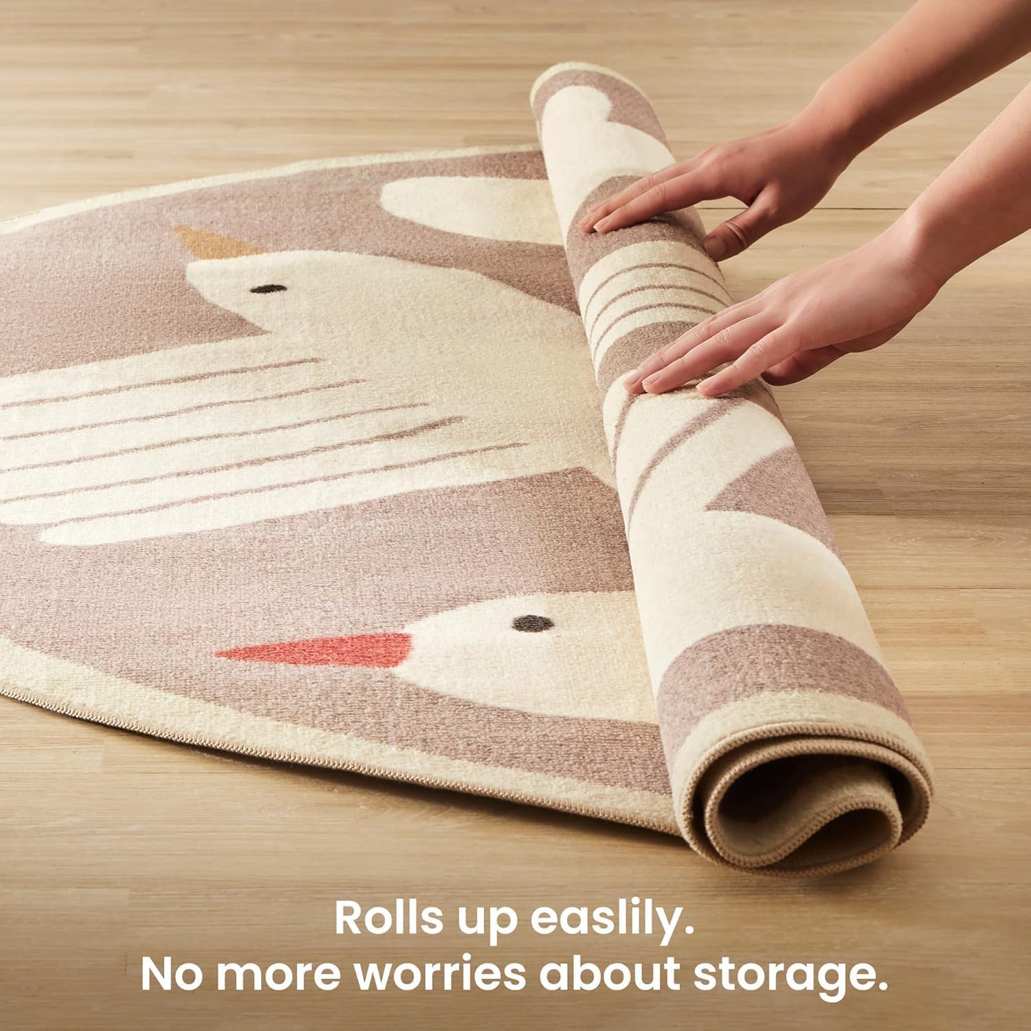 Machine Washable Non Slip Kids Rugs for Living Room & Bedroom - Flying Bird