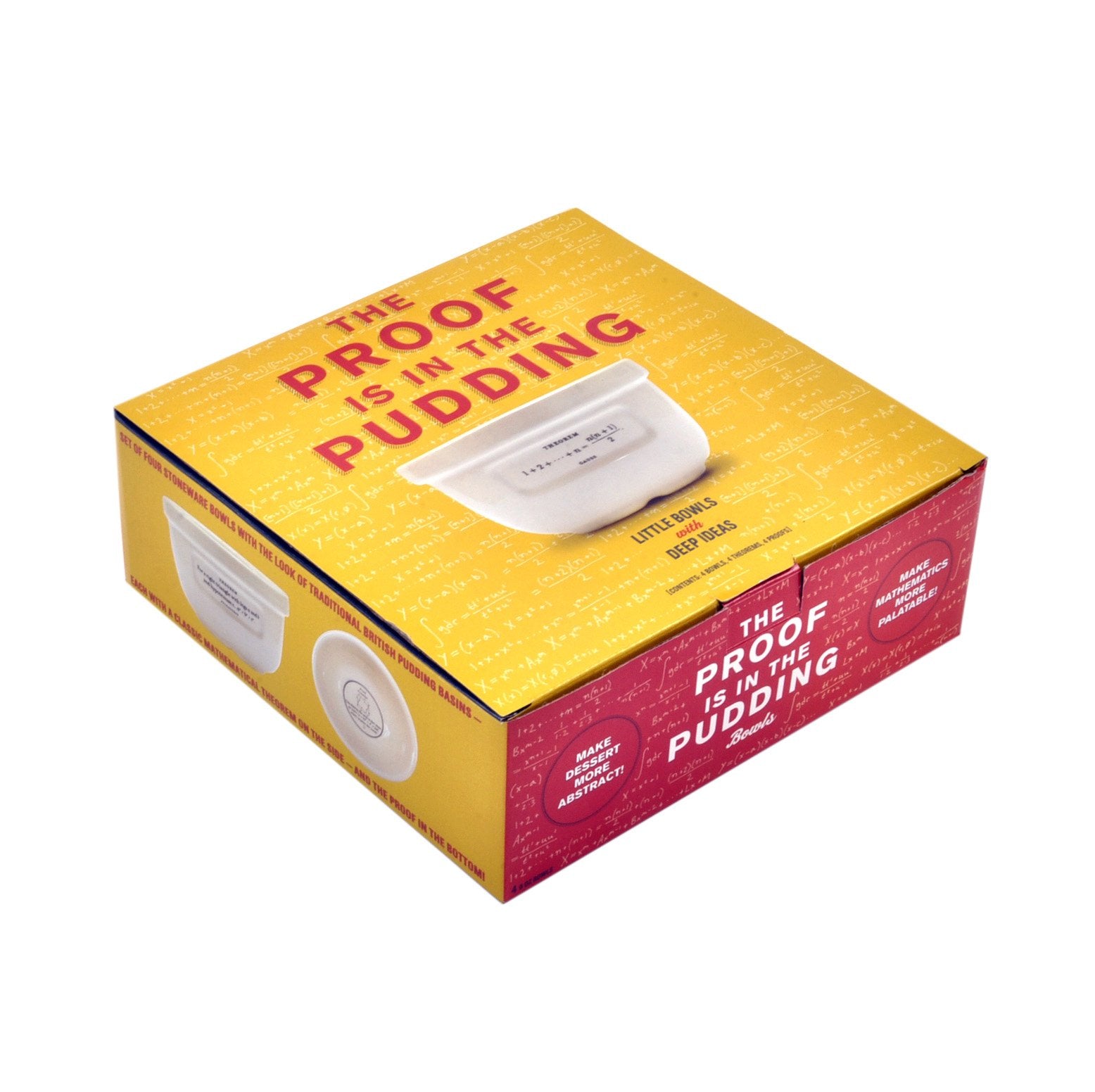 The Proof Is In The Pudding Bowls - Set Of Four Math Proof Joke - Ceramic