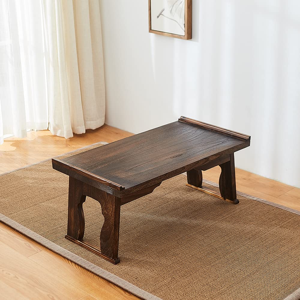 Sinobest Bed Laptop Desk With Foldable Legs, Breakfast In Bed Serving Tray Table, Japanese Style Floor Table For Tea & Coffee, A