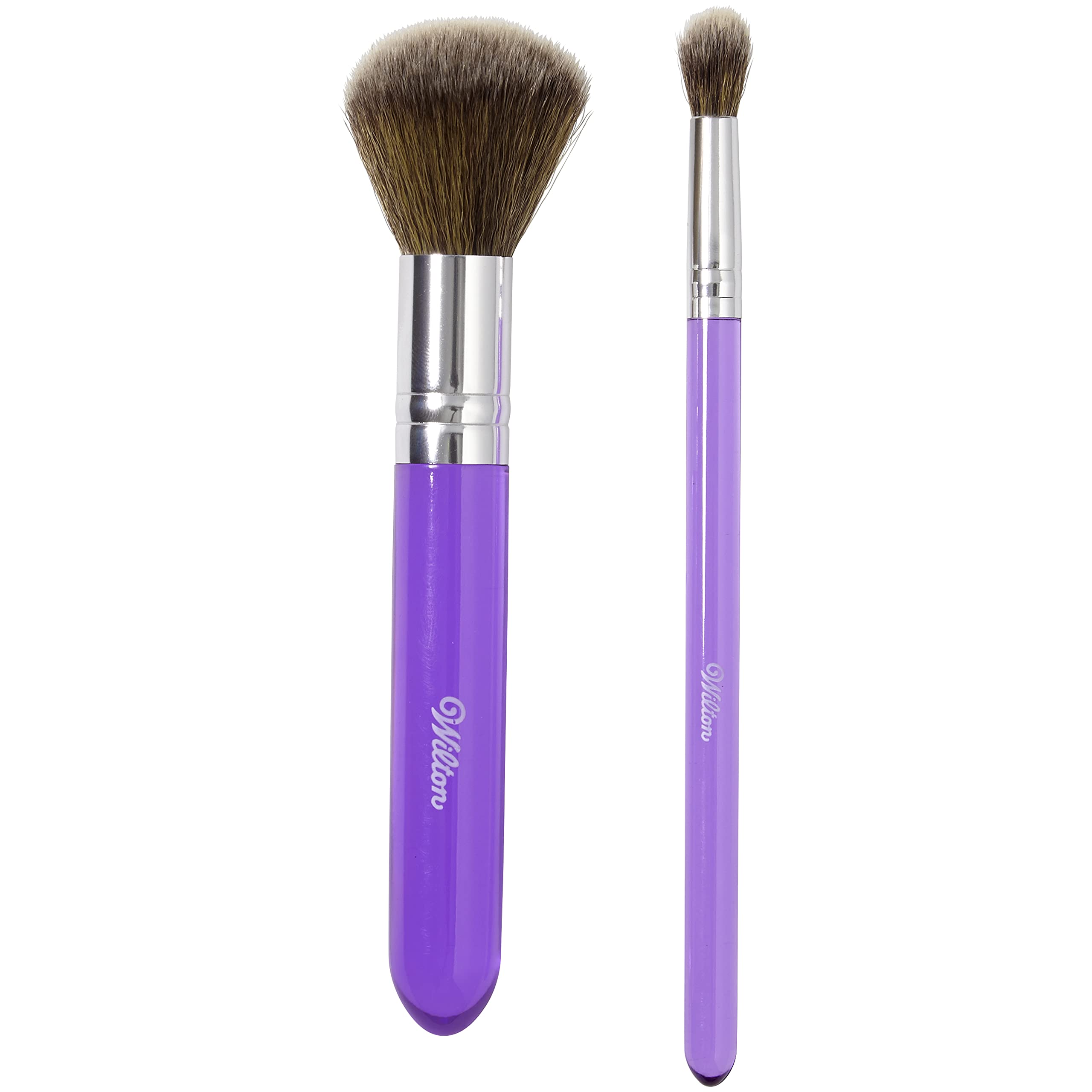 Wilton 2-Piece Dusting Brush Set - Apply Color Accent To Cakes With These Two Brushes For Cake Decorating, Soft & Easy-To-Clean