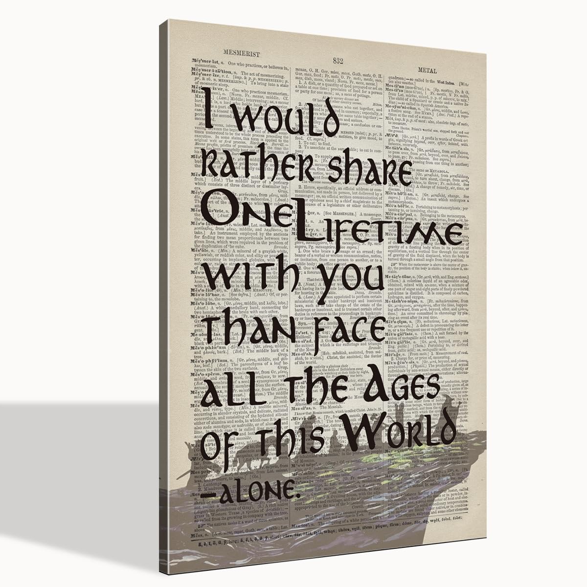 Lotr Poster, Gift For Lotr Decor, Lotr Gifts, I Would Rather Share One Lifetime - Arwen, Inspirational Wall Art, Lotr Canvas Pri