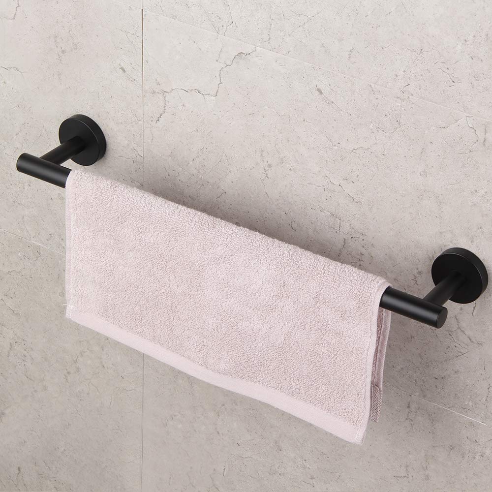 GERZWY 18-Inch Bathroom Single Towel Bar Stainless Steel Bath Towel Rack Contemporary Style Wall Mount  Polished Finish AG1101C45-JG