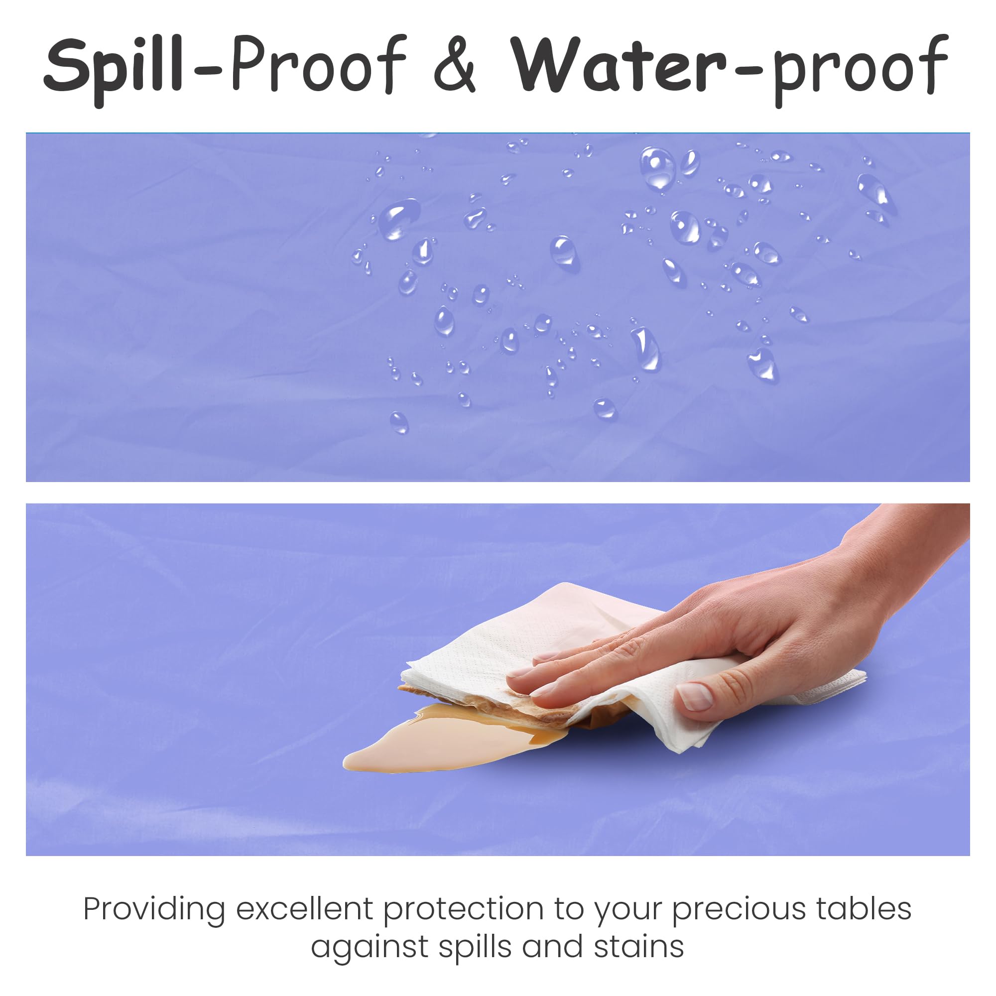 14 Pack Premium Lavender Plastic Tablecloth - 54 X 108 In. Disposable Rectangle Plastic Table Cloth - Decorative Rectangle Table