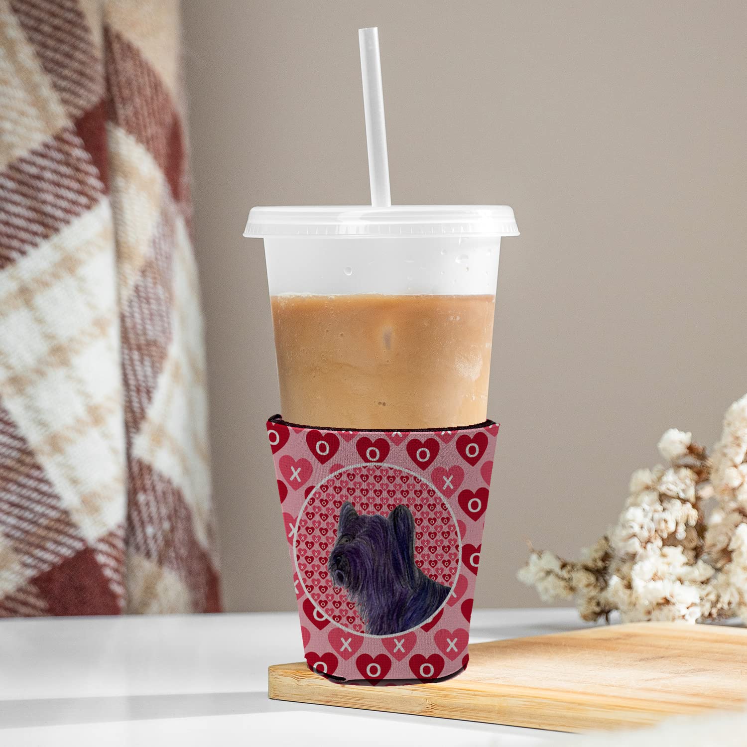 Skye Terrier  Red Solo Cup Beverage Insulator Hugger