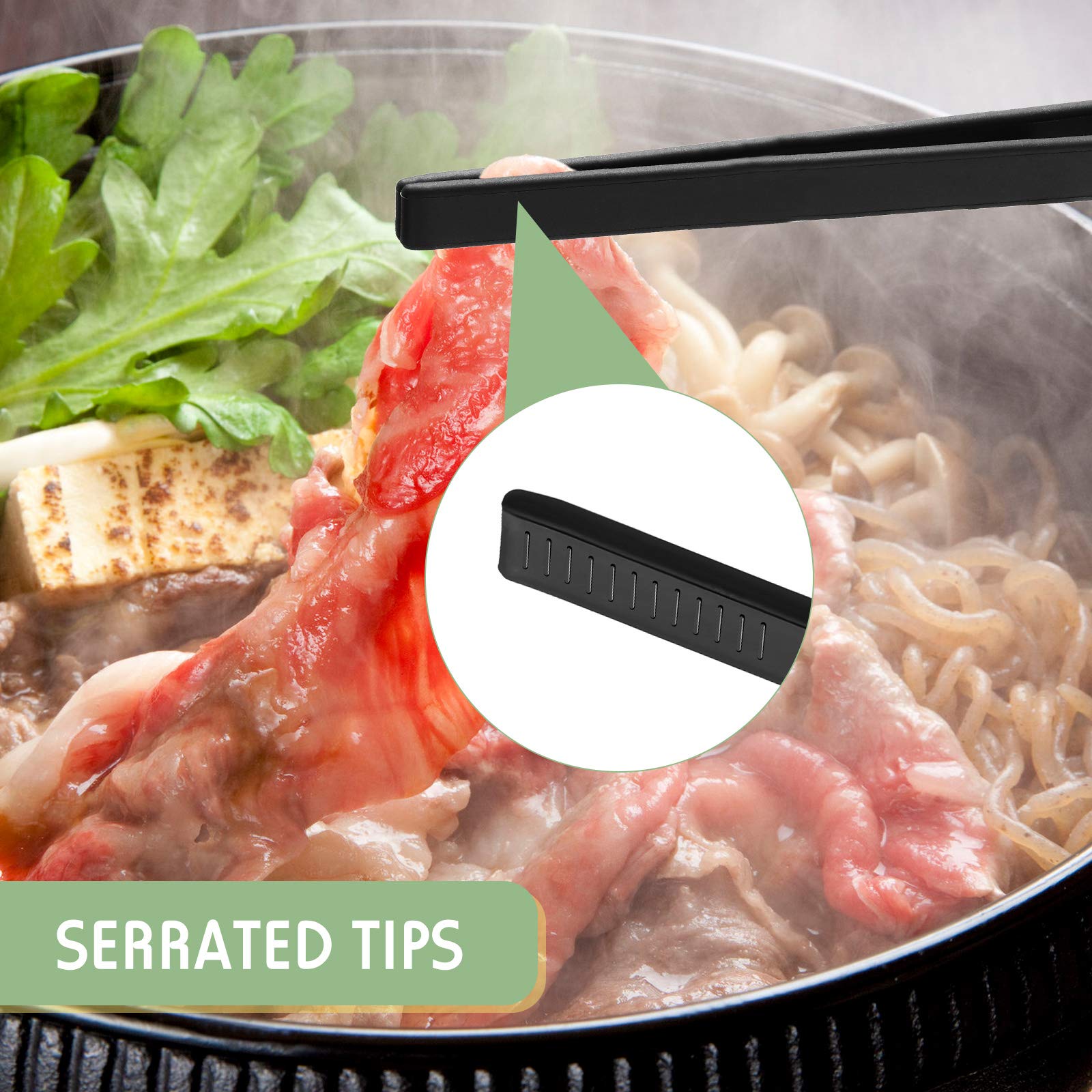 2 Pieces 11.8 Inch Silicone Trivet Tongs For Cooking Silicone Tongs Kitchen Utensils Heat Resistant Non-Stick Silicone Food Tong