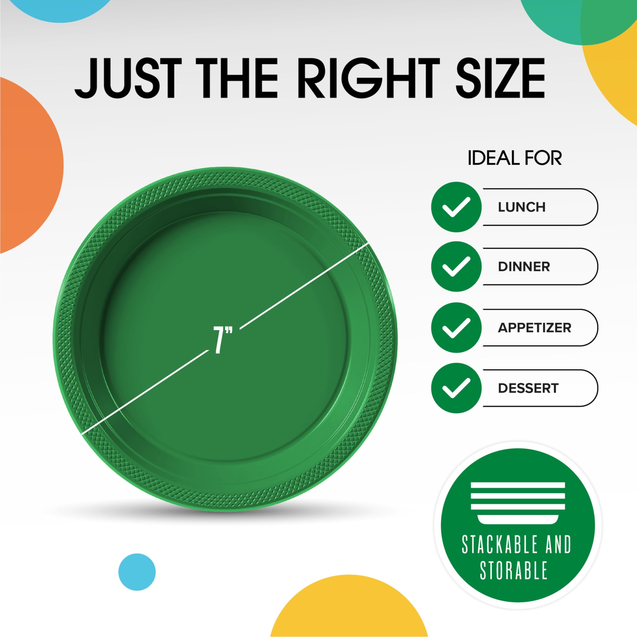 Exquisite Emerald Green Plastic Plates For Party 7 Emerald Green Disposable Plates For Party Supplies 100 Pcs Disposable Dinne